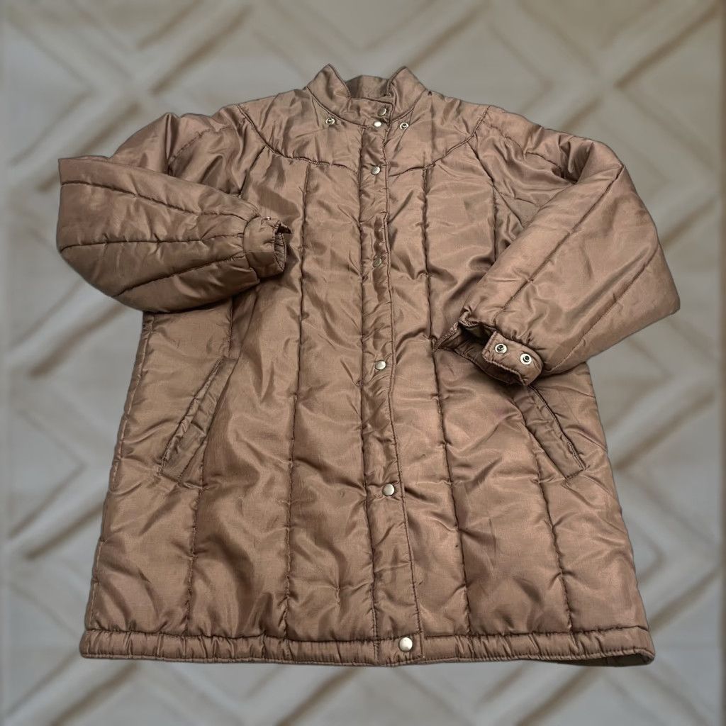 London Fog VINTAGE? No, but London Fog Quilted Puffer Jacket Womens 7/8 Reg Choco Brown Snap Button Outdoor Size M / US 6-8 / IT 42-44 - 1 Thumbnail
