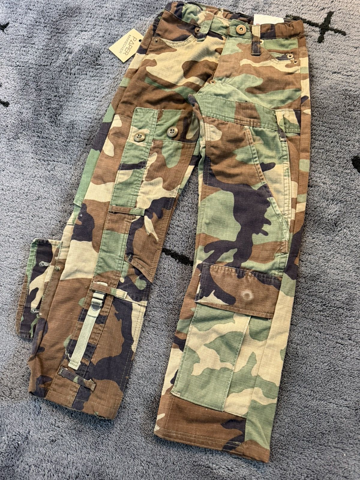 20471120 AW00 20471120 KIDS Paper Recycouture Cargo Pants Size US 26 / EU 42 - 3 Thumbnail