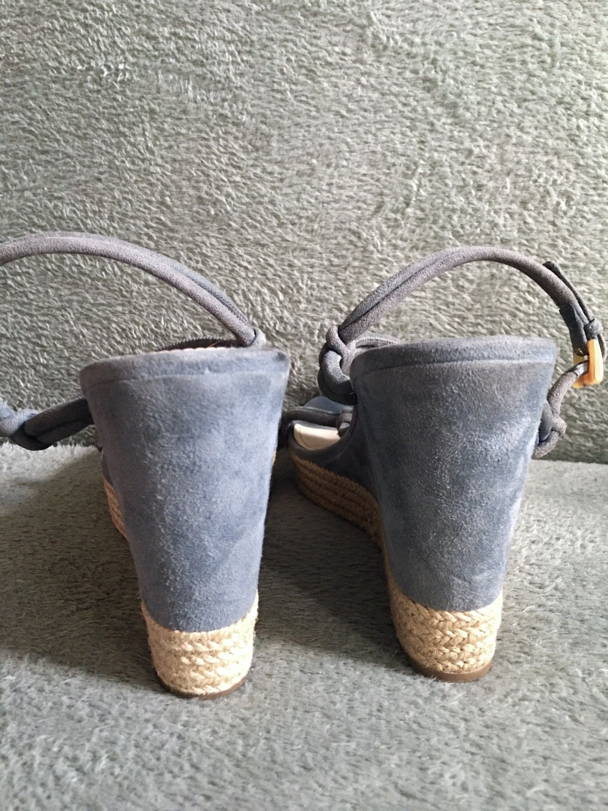 Prada PRADA Suede Strappy Knot Espadrille Wedge Sandals EU 41 Size US 11 / IT 41 - 6 Thumbnail