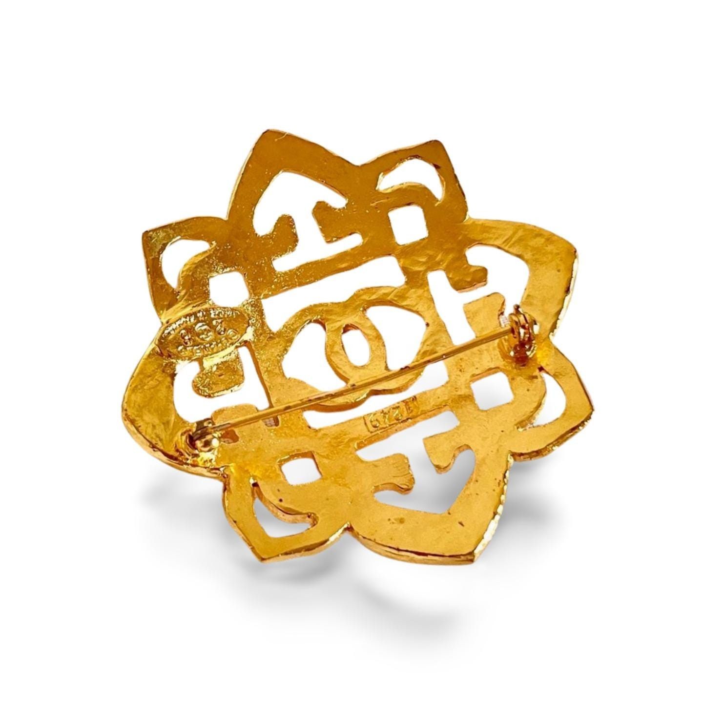 Chanel Vintage CHANEL Golden emblem design, brooch with CC mark. Size ONE SIZE - 2 Thumbnail