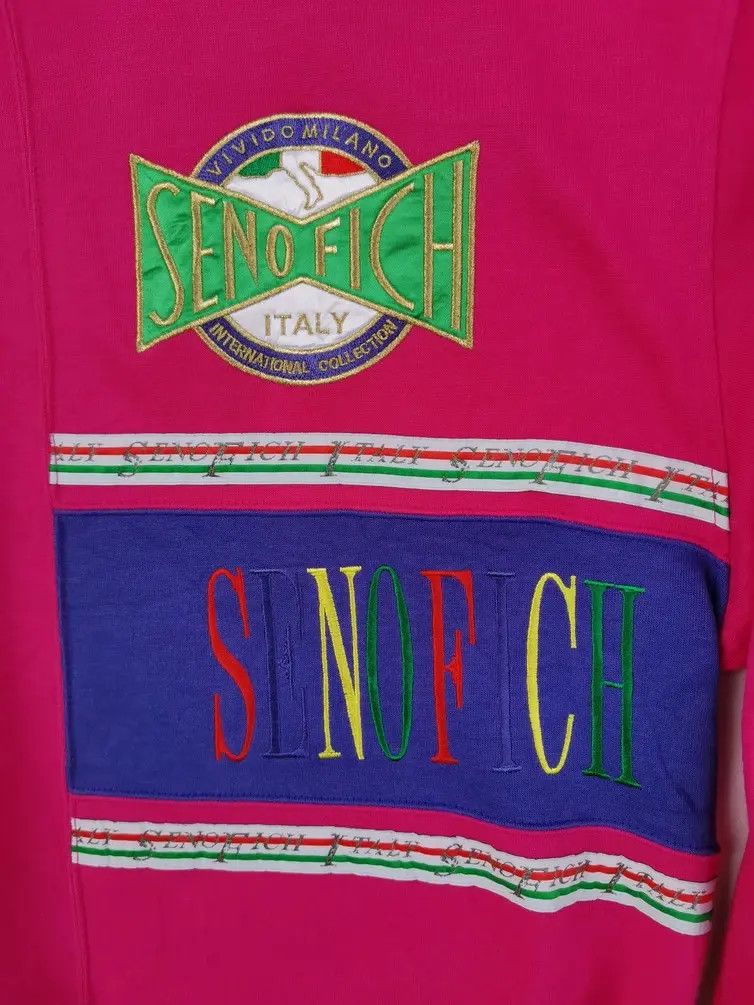 Other Rare!!! Senofich Italy Embroidered Big Logo Sweatshirt Size US L / EU 52-54 / 3 - 6 Thumbnail