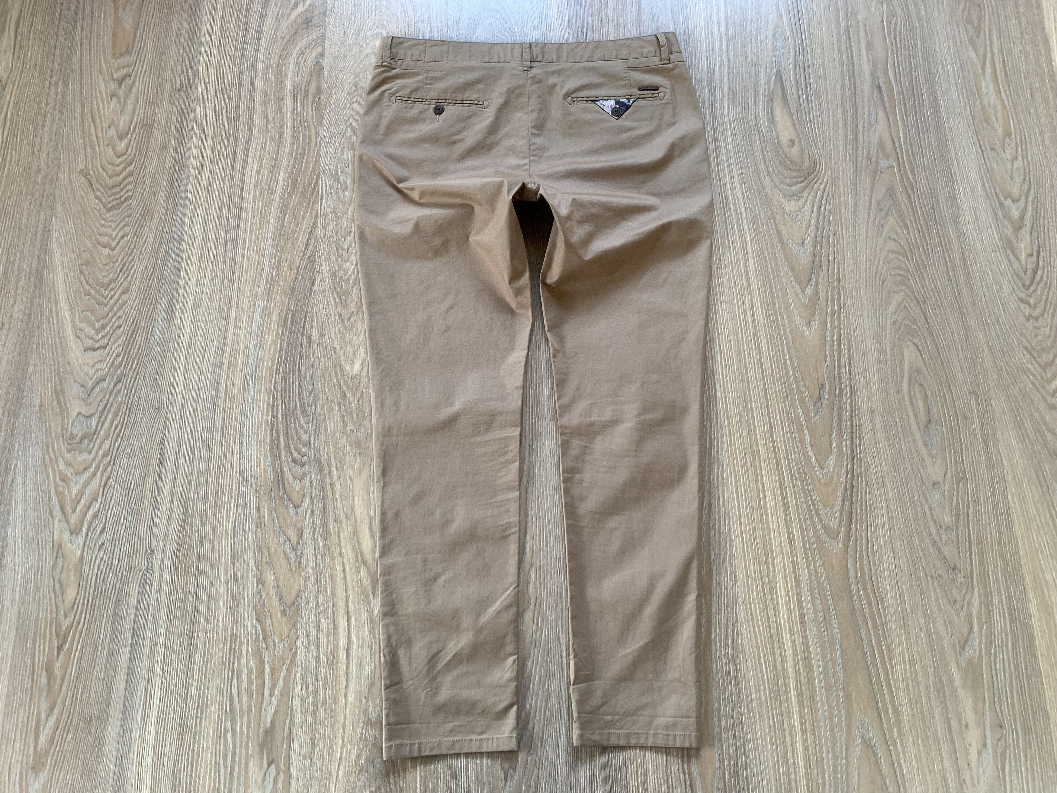 Selected Homme Selected Slim Fit Beige Basic Cotton Casual Pants Size US 36 / EU 52 - 3 Thumbnail