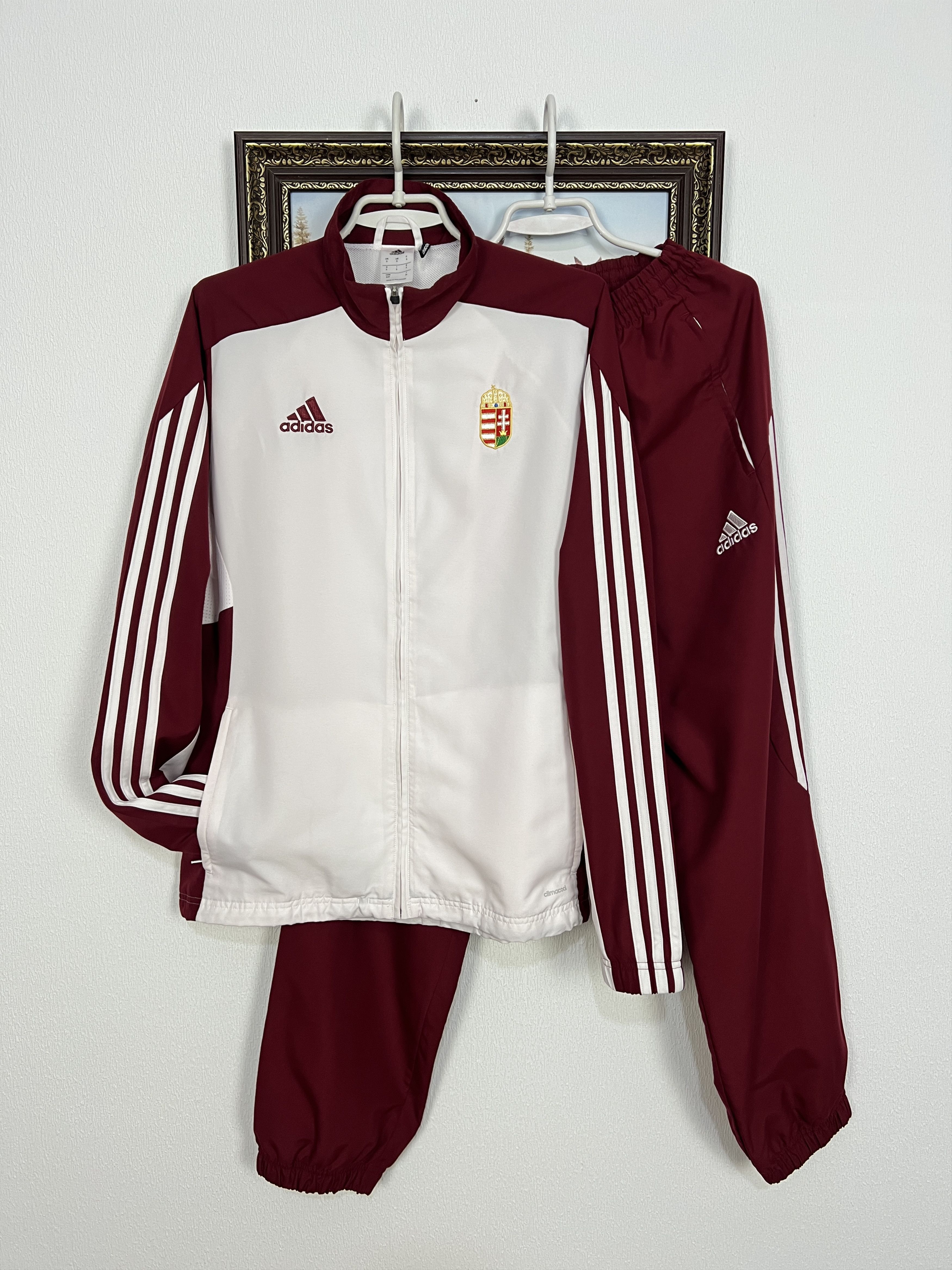 Adidas Hungary Football Set Soccer Track Suit Jacket Pants National Size US S / EU 44-46 / 1 - 1 Thumbnail