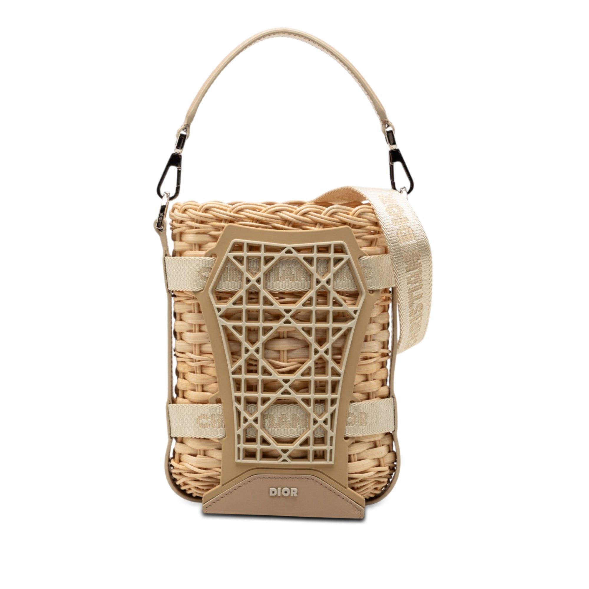 Dior Raffia and Leather Sahara Wicker Basket Bucket Bag Size ONE SIZE - 1 Thumbnail