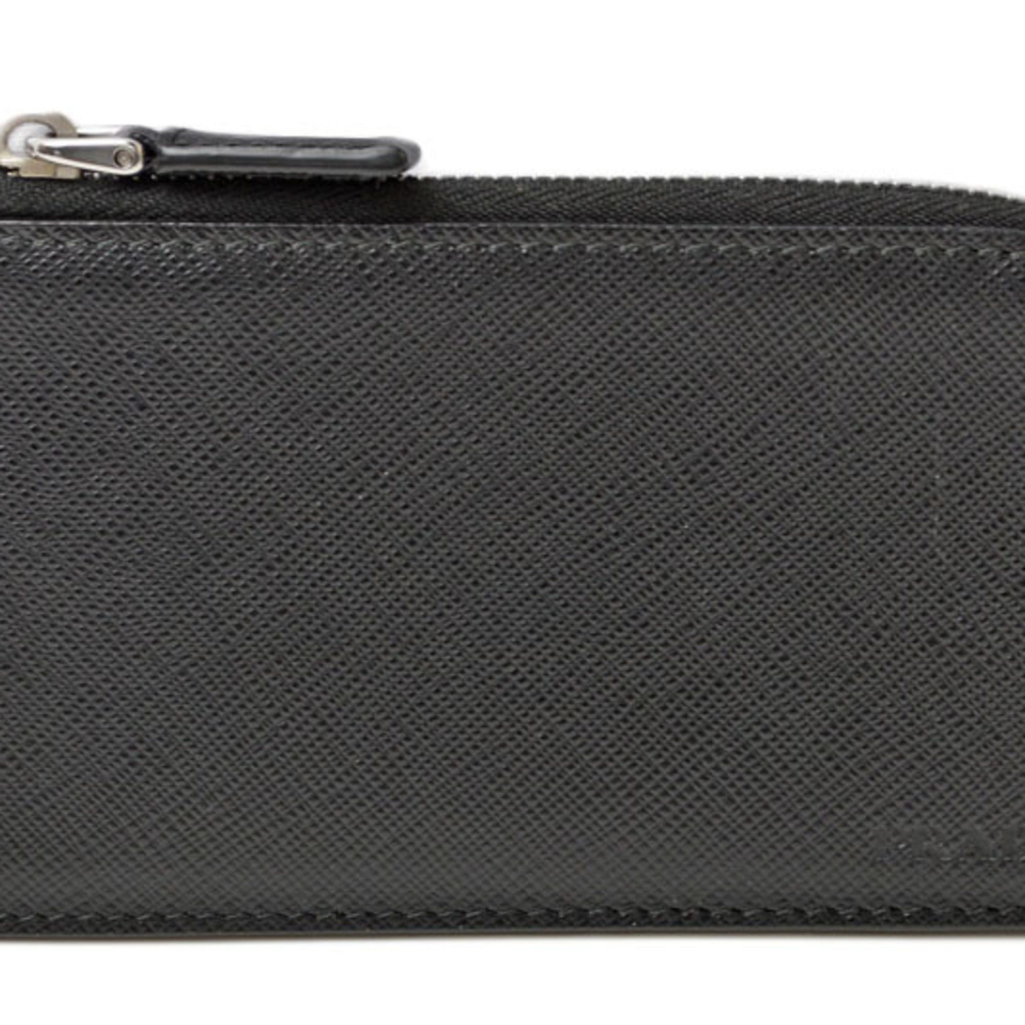 Prada Prada Fragment Case, Card Coin Leather, Nero Black Size ONE SIZE - 1 Thumbnail