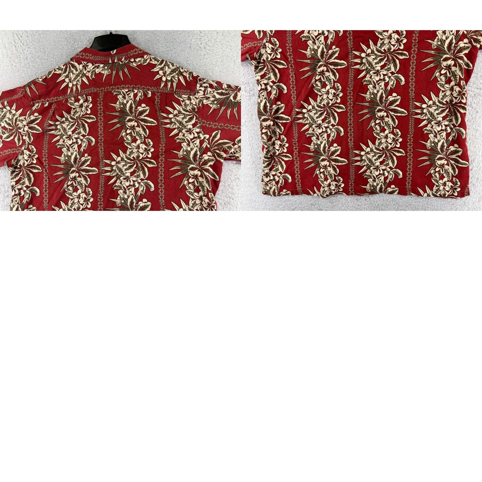 Croft & Barrow Croft & Barrow Caribbean Shirt Mens XL Red Floral Hawaiian Hibiscus Palm Silk Cotton Button-Up Short Sleeve Resort Vacation Aloha Size US XL / EU 56 / 4 - 9 Thumbnail