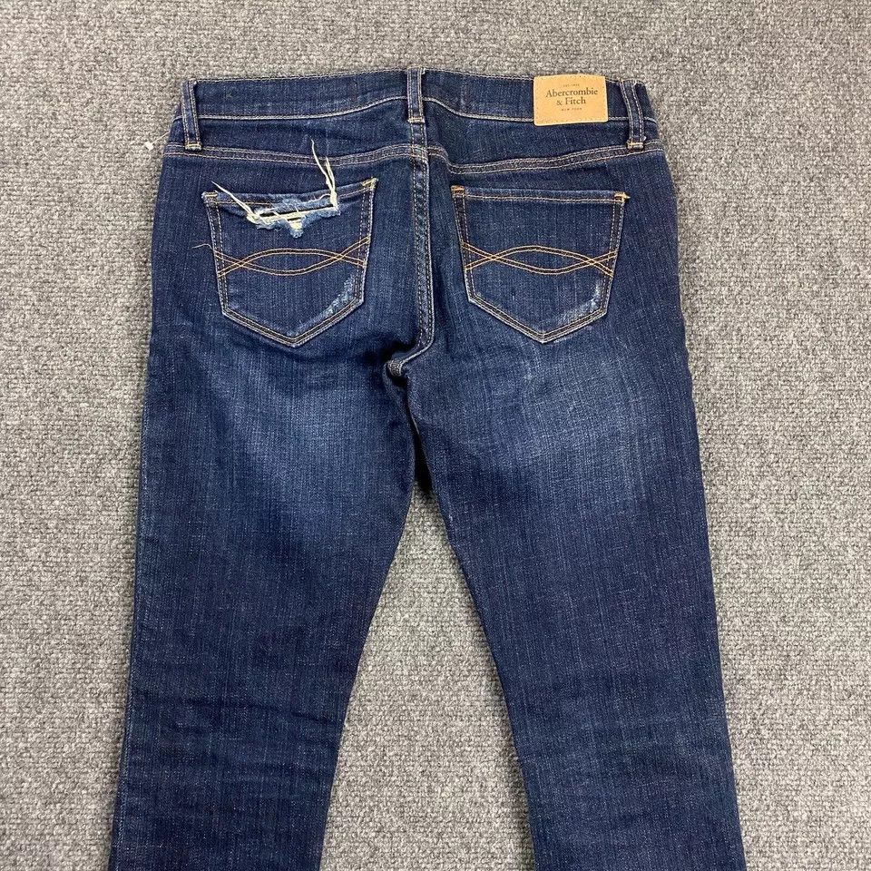 Abercrombie & Fitch Abercrombie & Fitch Jeans Women's 0S Brett Dark Wash 25x29 Size 25" / US 0 / IT 36 - 6 Thumbnail