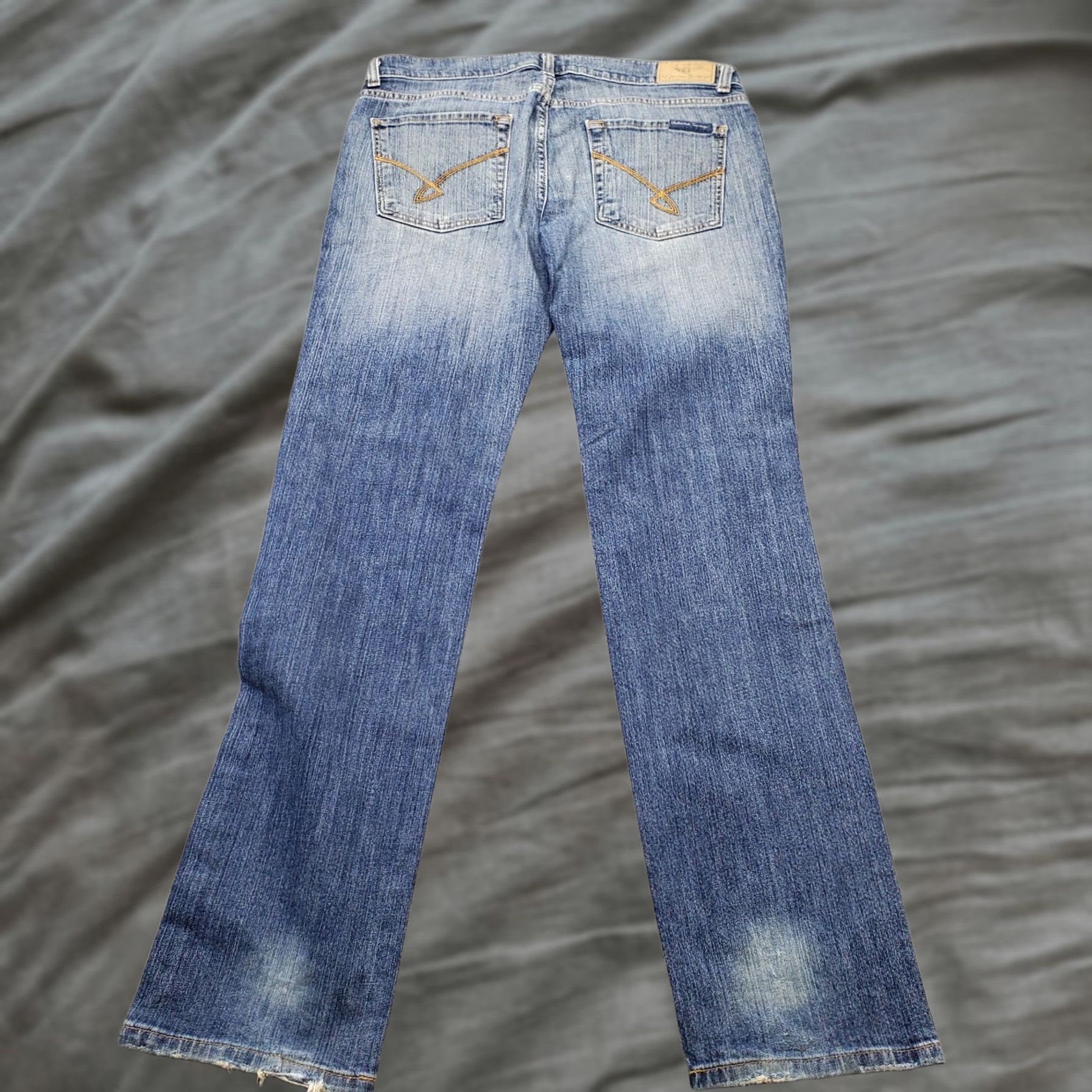 Denime Uncharted Territory Womens Jeans 31 Blue Denim Stretch Straight Leg 5-Pocket Regular Size 31 Womens Size 24" / US 00 / IT 34 - 1 Thumbnail