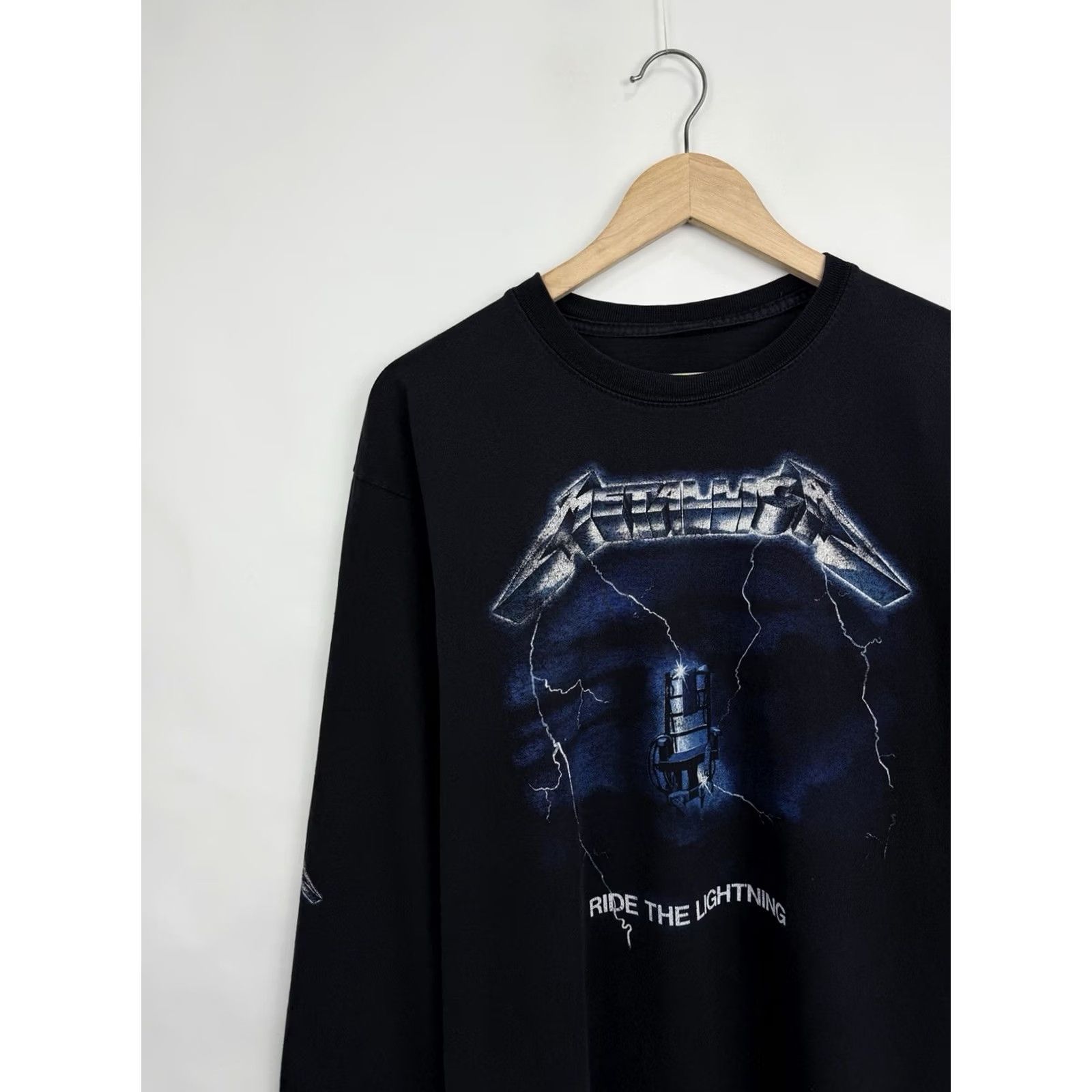Etro VINTAGE Metallica Ride The Lightning Long Sleeve Retro Shirt M Black Mens Size US M / EU 48-50 / 2 - 3 Thumbnail
