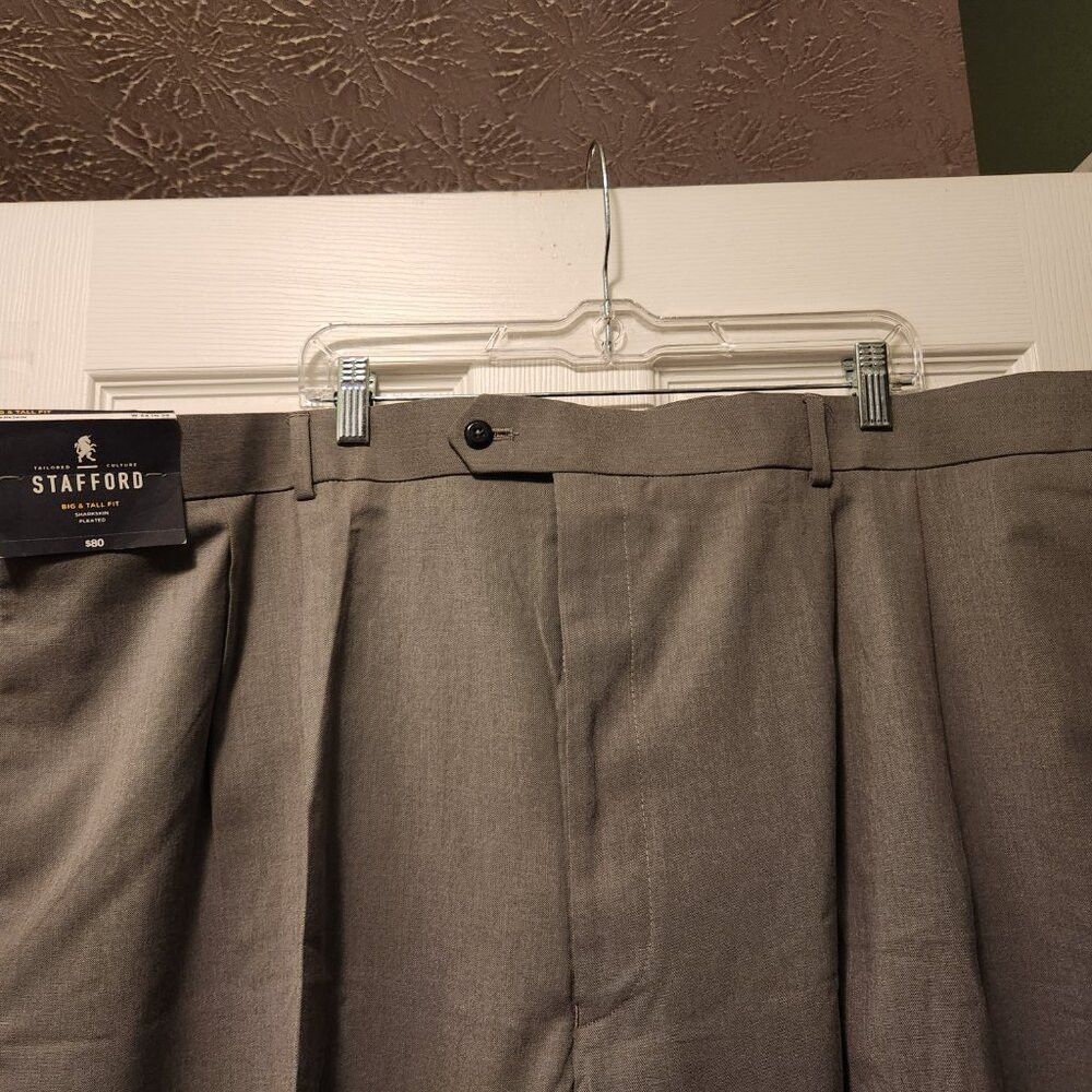 Stafford Stafford men's new 80%polyester 20%viscose dress pants 54/29 Size 54R - 2 Thumbnail