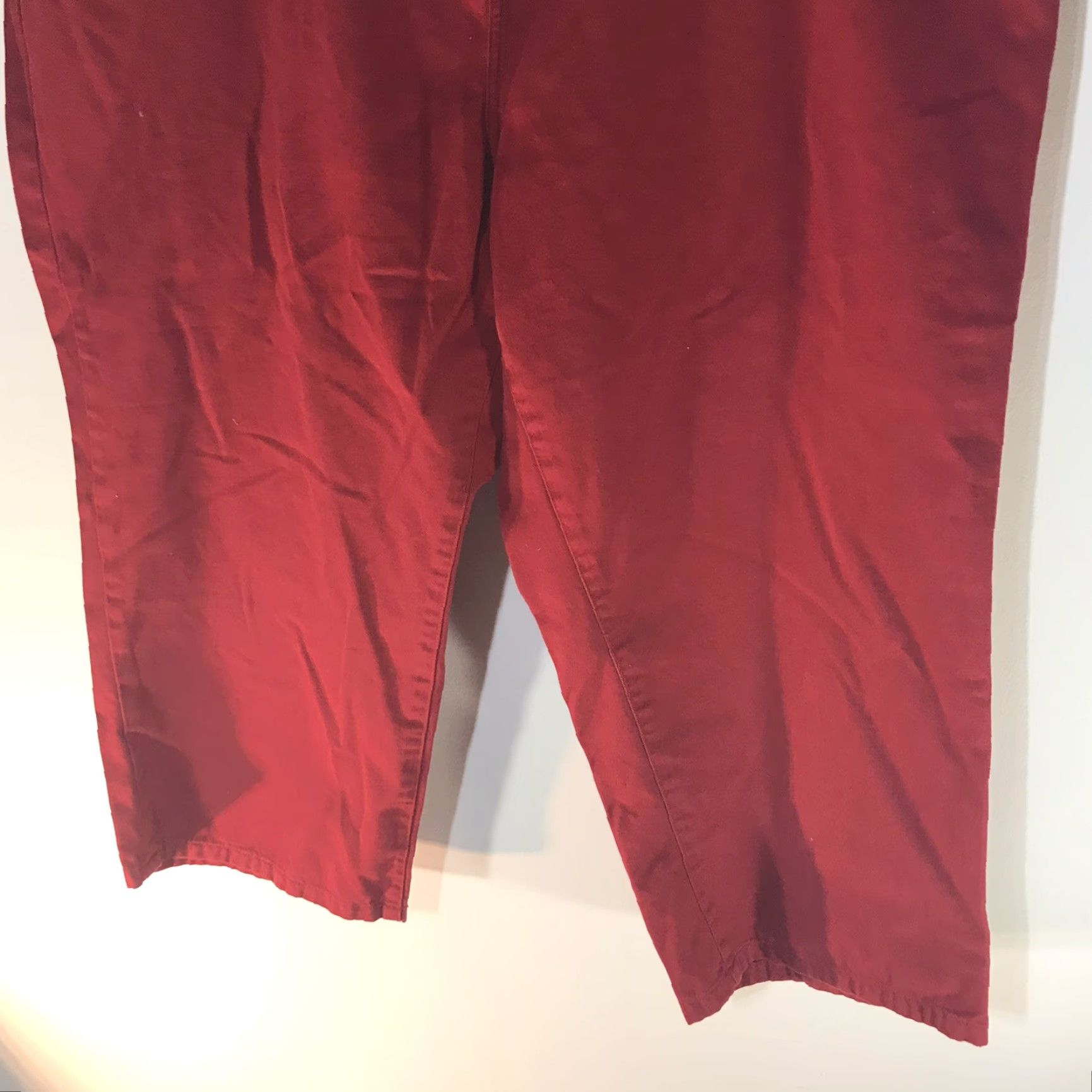 Ralph Lauren VINTAGE Ralph Lauren Lauren Jeans Co Cropped Jeans Womens Plus Size 18W Red 90s Logo Casual Size 40" / US 18 - 3 Thumbnail