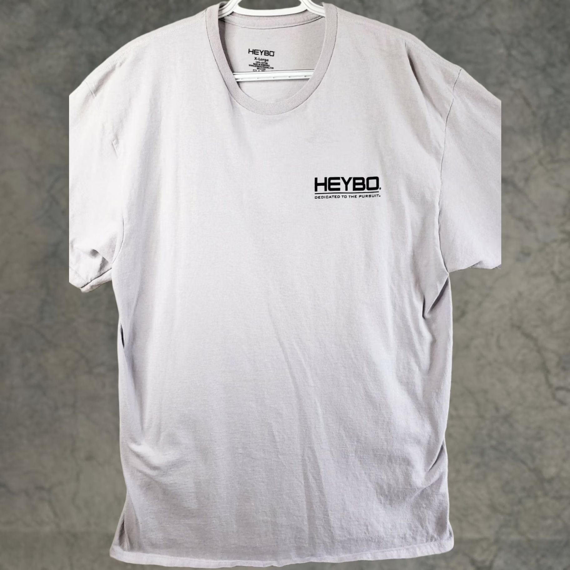 Vintage Heybo “Dedicated To The Pursuit” Largemouth Bass Men's T-Shirt XL Gray S. Sleeve Size US XL / EU 56 / 4 - 1 Thumbnail
