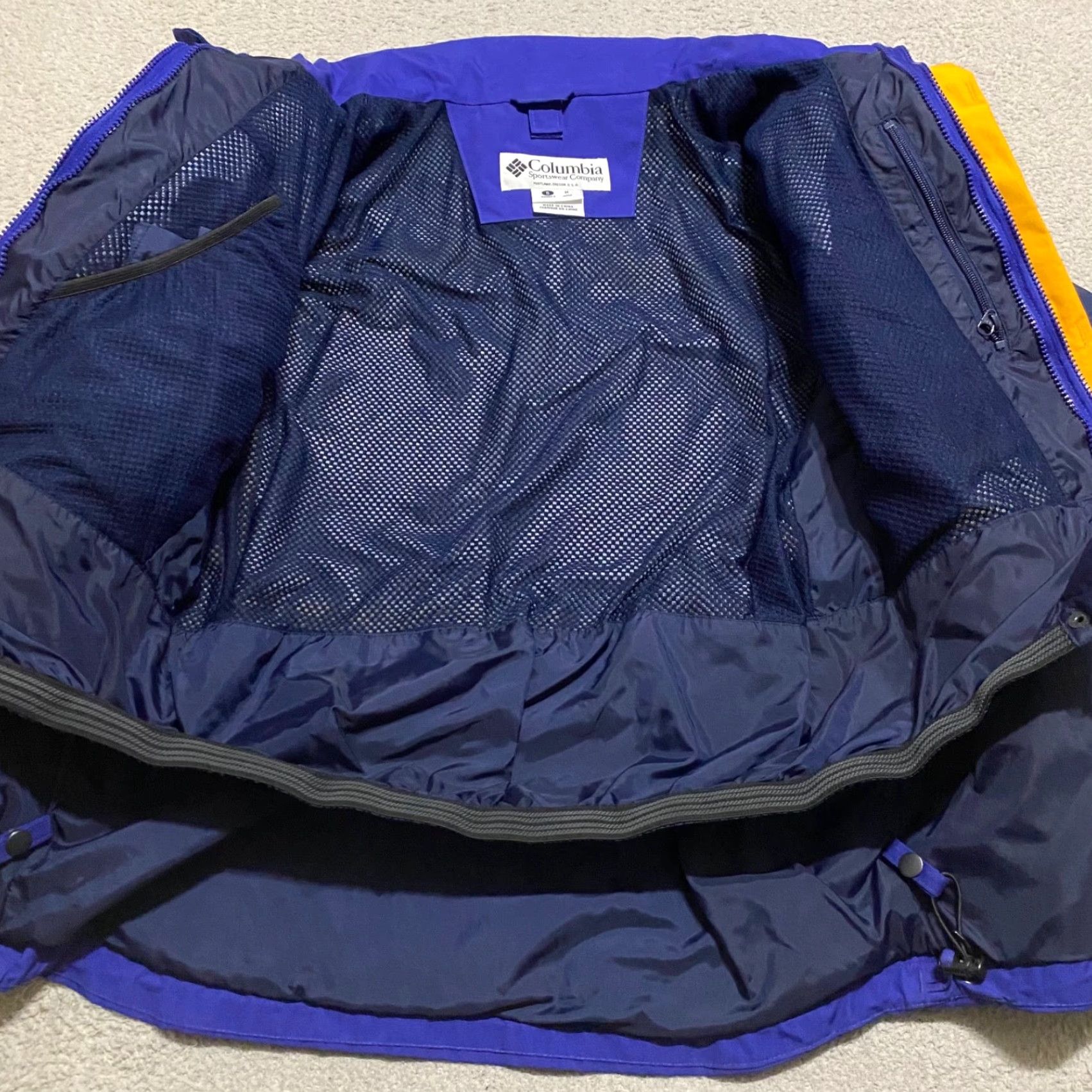 Vintage Columbia Jacket Windbreaker - Womens M Blue Full Zip Omni Tech Pockets Waterproof Casual Travel Workwear 90s Theme Mens? Size M / US 6-8 / IT 42-44 - 7 Thumbnail