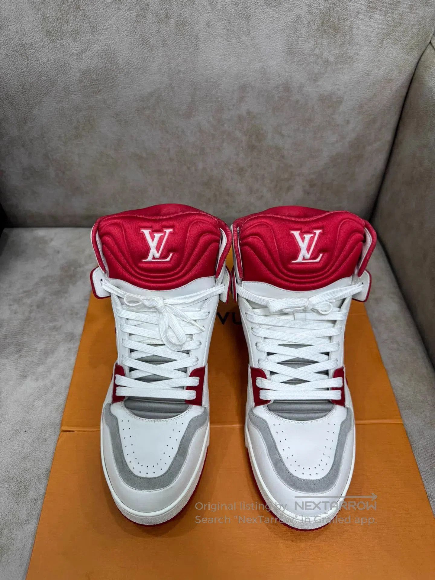 Louis Vuitton White High-Top Sneakers Size 8. Size US 8 / EU 41 - 1 Thumbnail