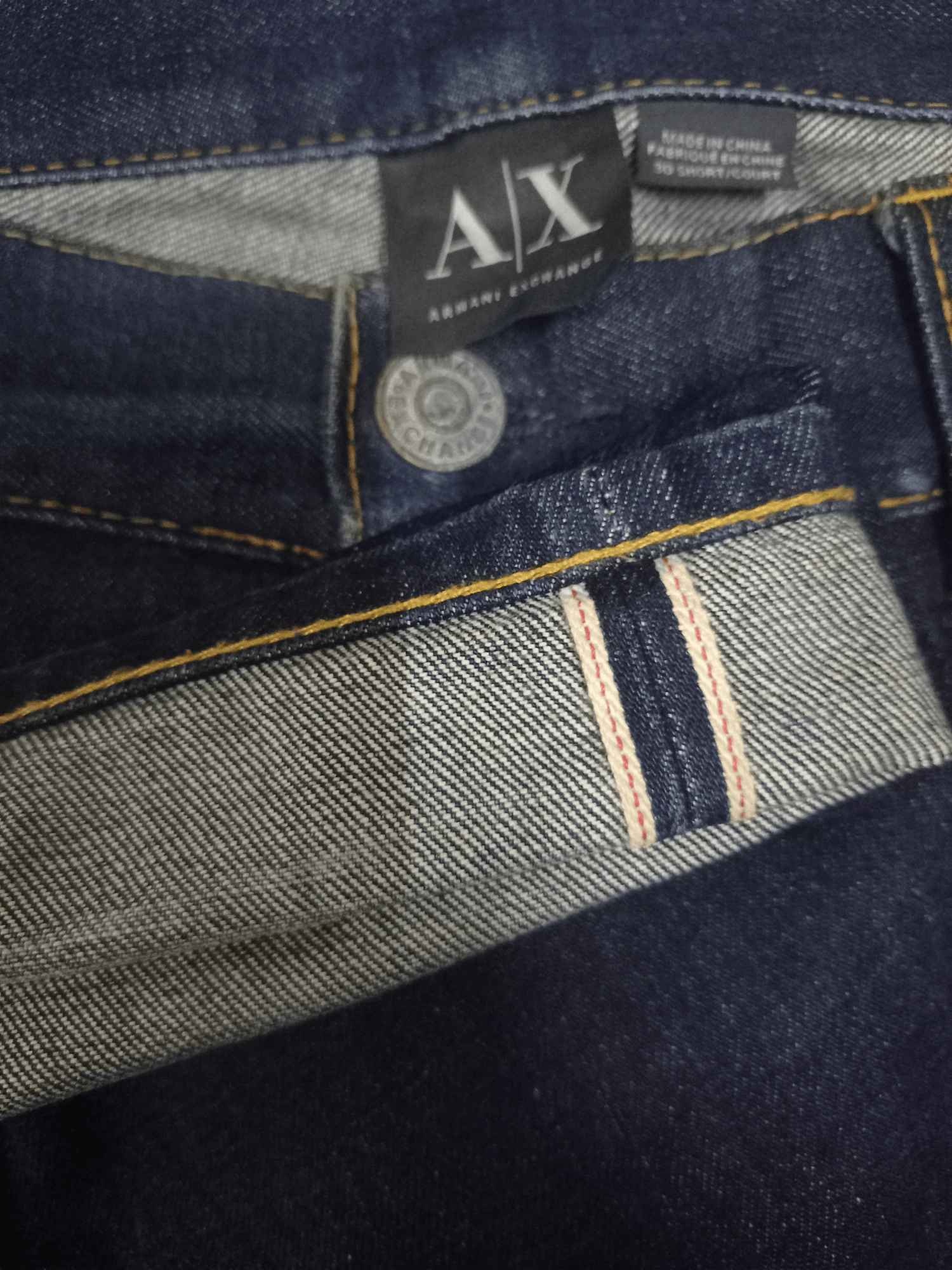 Armani Exchange Vintage Armani Selvedge Raw Denim Blu Jeans Size US 32 / EU 48 - 4 Thumbnail