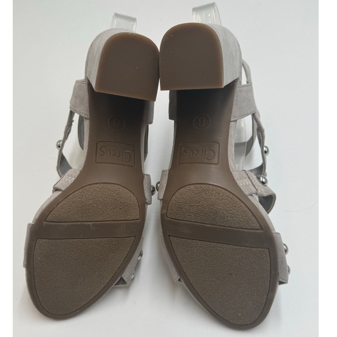 Sam Edelman Circus by Sam Edelman Gray Ankle Strap Studded Heels Size 8 Size US 8 / IT 38 - 8 Thumbnail