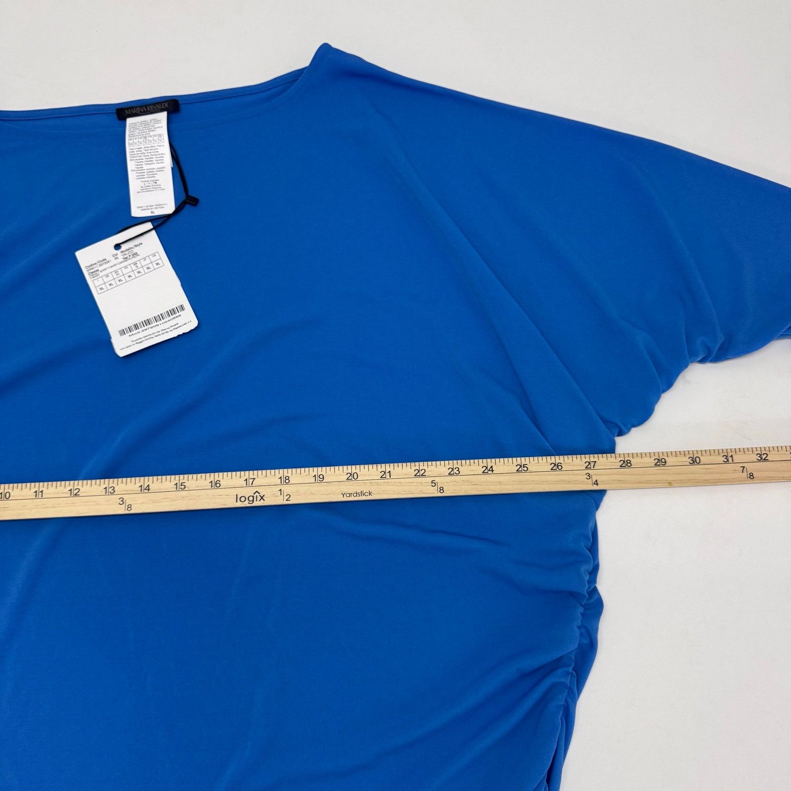 Marina Rinaldi Marina Rinaldi Dolman Batwing Sleeve Blouse Blue Plus 20-22 Size 3XL / US 20-22 - 4 Thumbnail