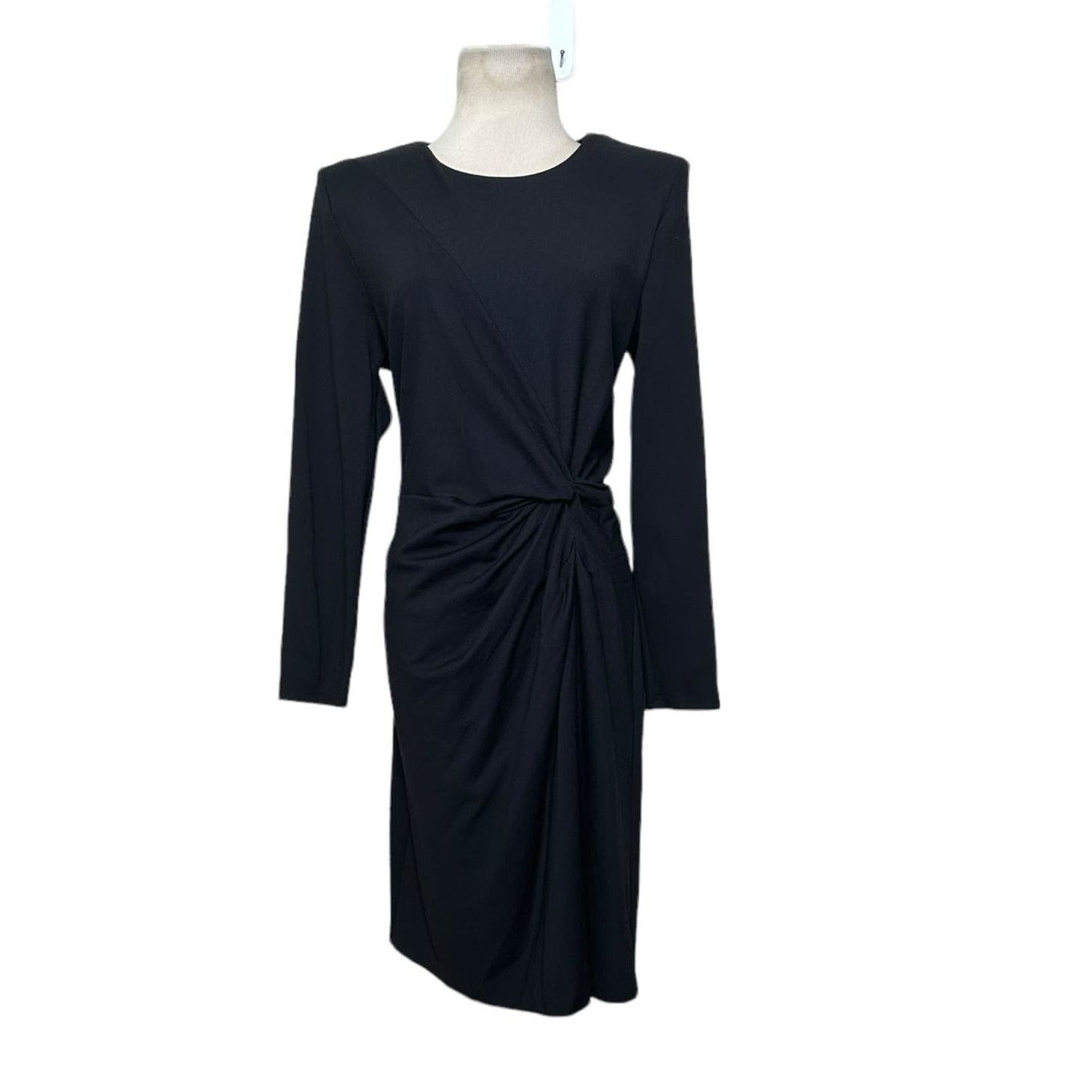 Express Express black front twist sheath mini dress size L Size L / US 10 / IT 46 - 1 Thumbnail