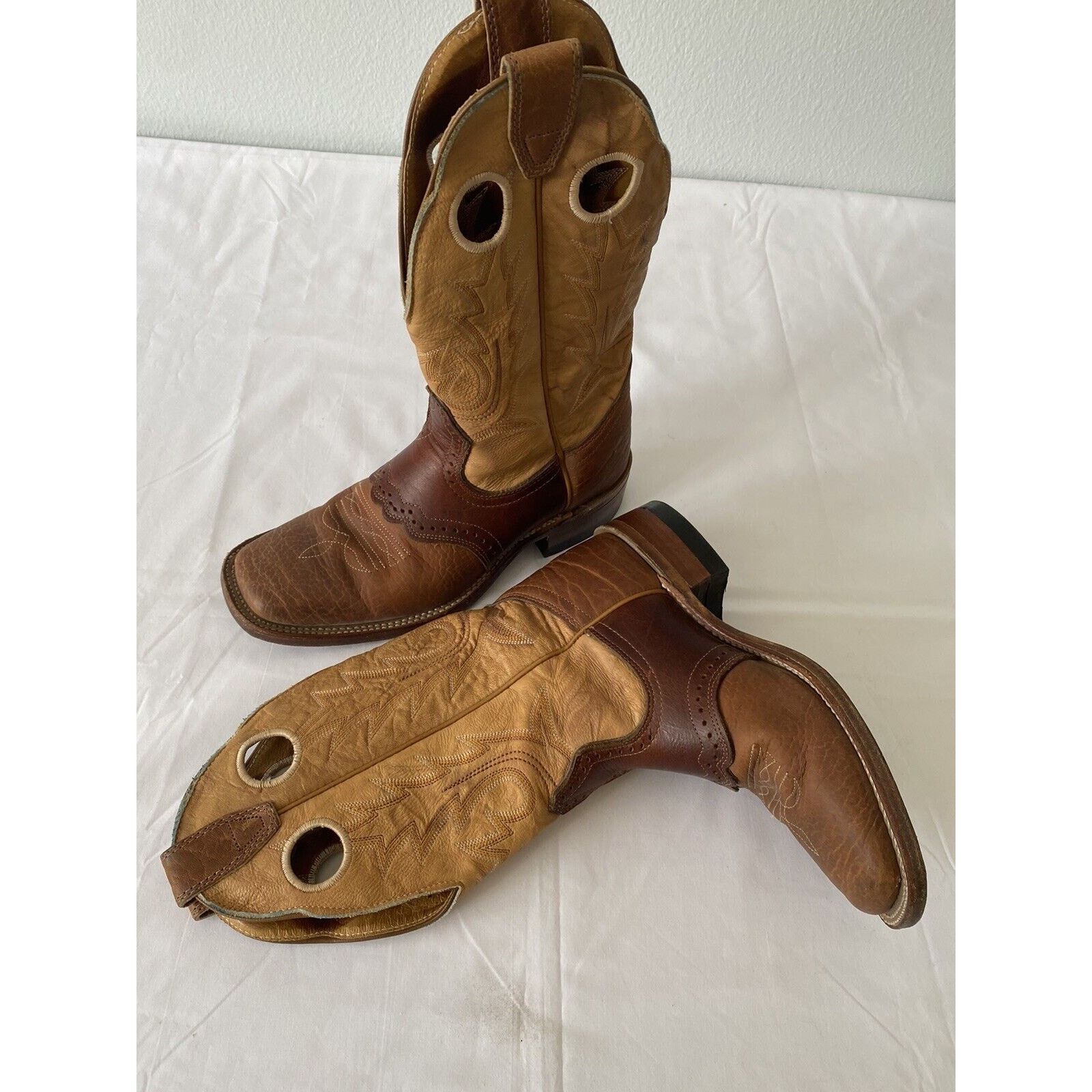 Boulet Boulet Hand Made/Tooled Cowgirl Square Toe Women's Size 6 Size US 7.5 / IT 37.5 - 11 Thumbnail