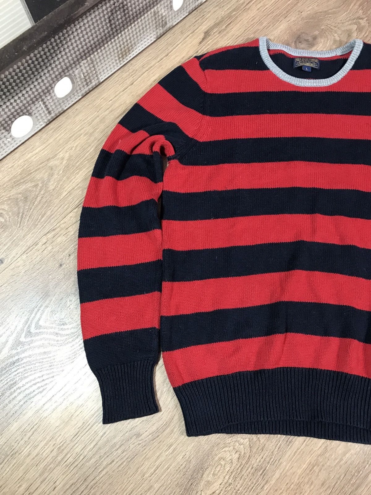Polo Ralph Lauren × Vintage Vintage Polo Jeans Company Knit Sweater Size US L / EU 52-54 / 3 - 2 Thumbnail
