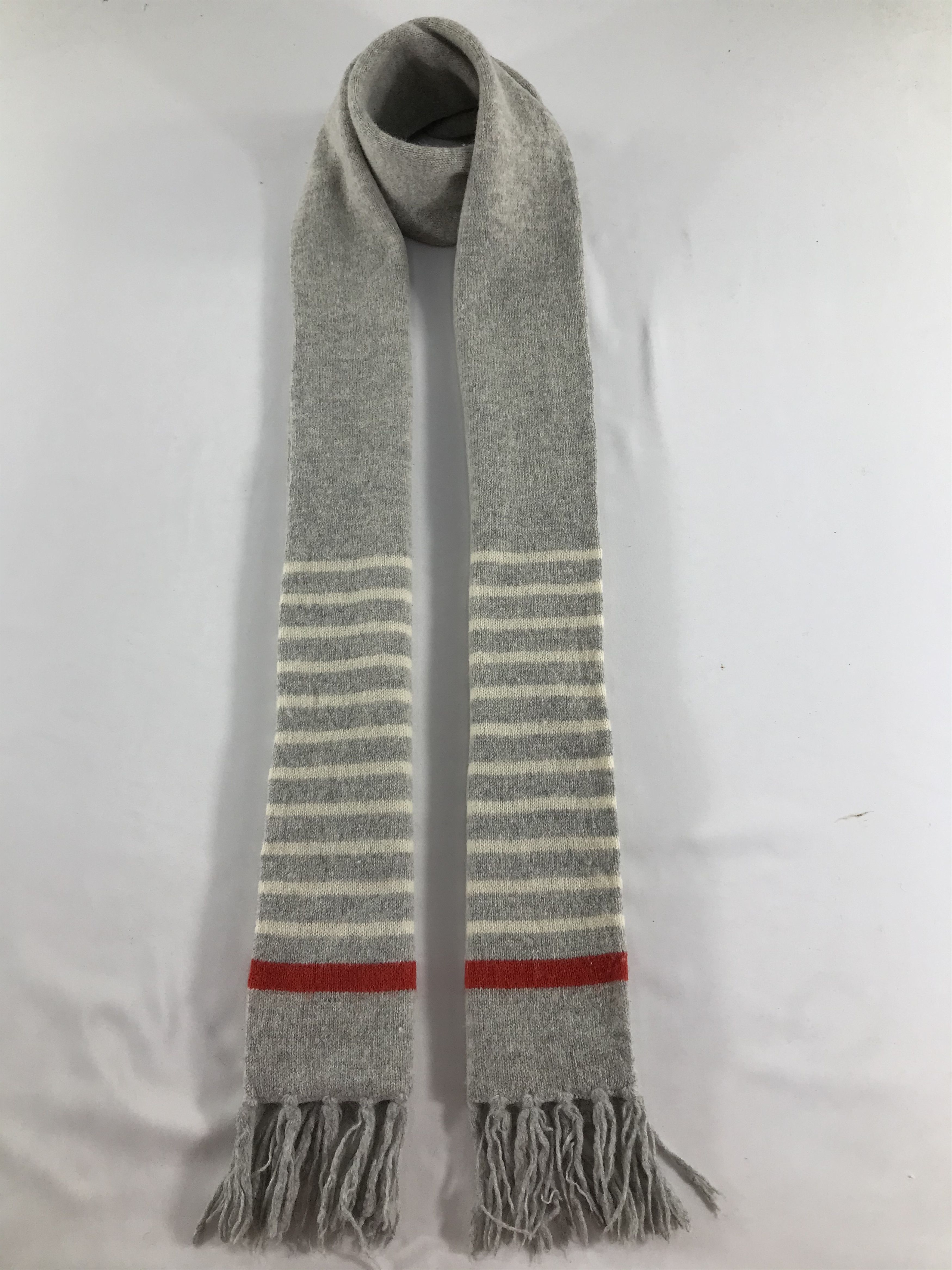 Junko Shimada Part 2 by Junko Shimada Grey Wool Scarf Muffler V487 Size ONE SIZE - 1 Thumbnail