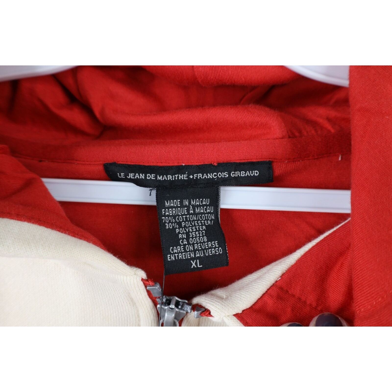Marithe + Francois Girbaud × Vintage NOS Vintage 90s Marithe Francois Girbaud Full Zip Hoodie Size US XL / EU 56 / 4 - 4 Thumbnail
