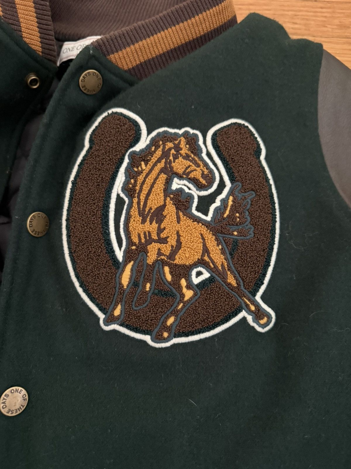 One of These Days Mustang Varsity Jacket - Green Size US L / EU 52-54 / 3 - 5 Thumbnail