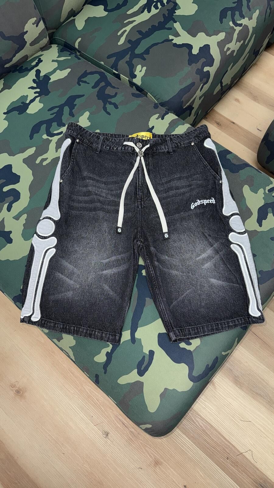 Godspeed Godspeed Black Fémur Denim Shorts Size US 34 / EU 50 - 1 Thumbnail