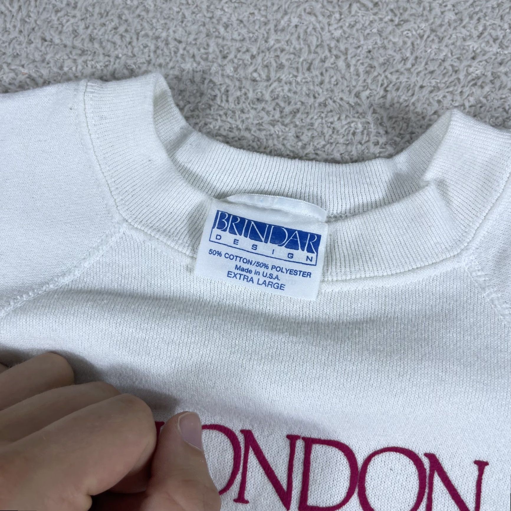 Vintage VINTAGE 90's Nashville Crewneck Sweatshirt Adult XL White USA Raglan Country Sweatshirt Brindar Men Crew Neck Pullover Graphic Print Size US XL / EU 56 / 4 - 4 Thumbnail