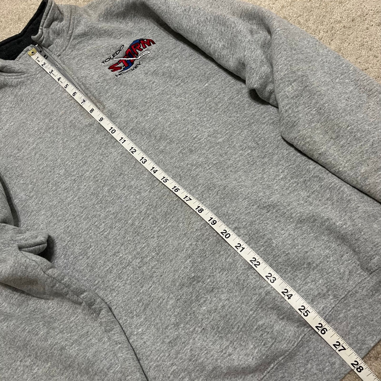 Fruit Of The Loom Toledo Storm Hockey Quarter Zip Pullover Grey Fleece XL Size US XL / EU 56 / 4 - 5 Thumbnail