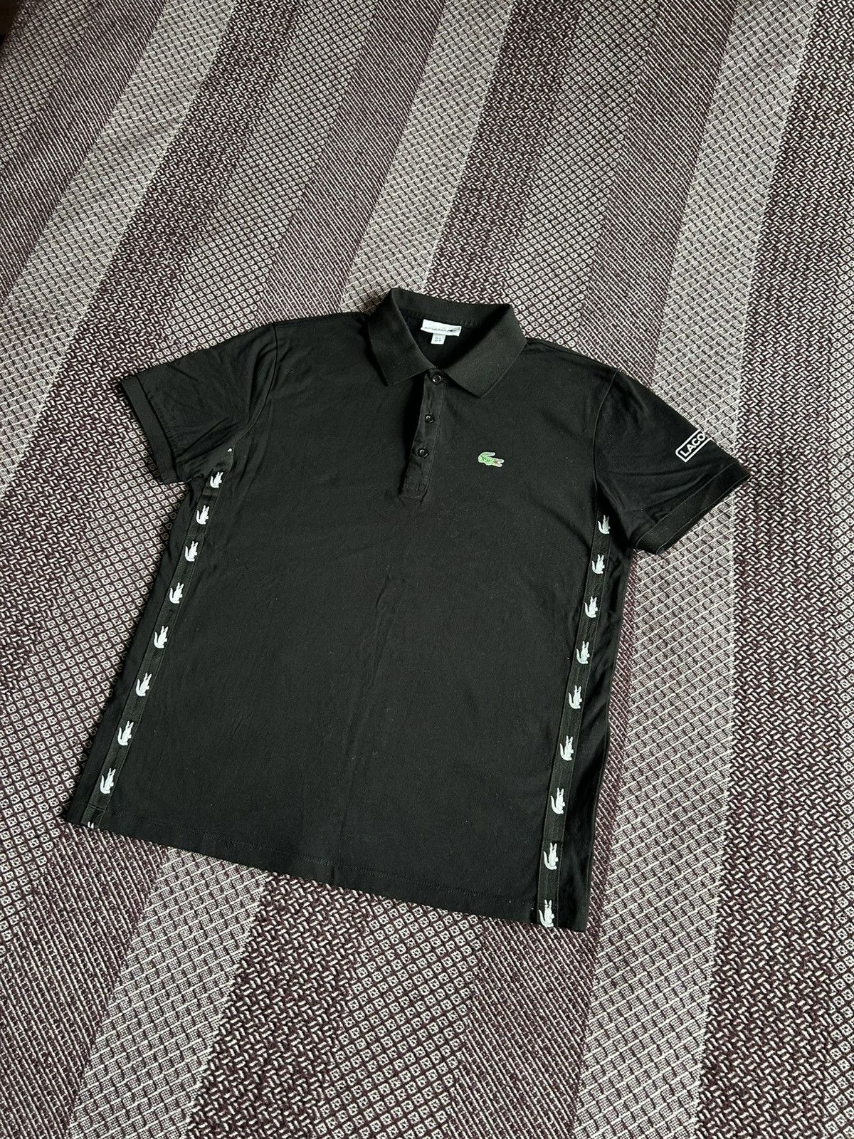Lacoste Lacoste Regular Fit Polo Shirt Logo Stripe Streetwear Sz XL Size US XL / EU 56 / 4 - 2 Thumbnail
