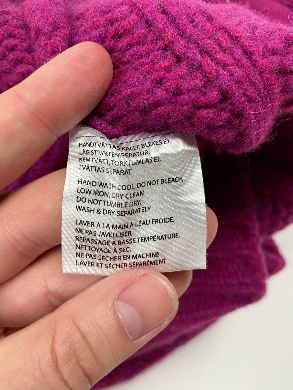 Acne Studios Acne Cable Knit Sweater Pink Lambswool Chunky CrewneckJumper Size XL / US 12-14 / IT 48-50 - 14 Thumbnail
