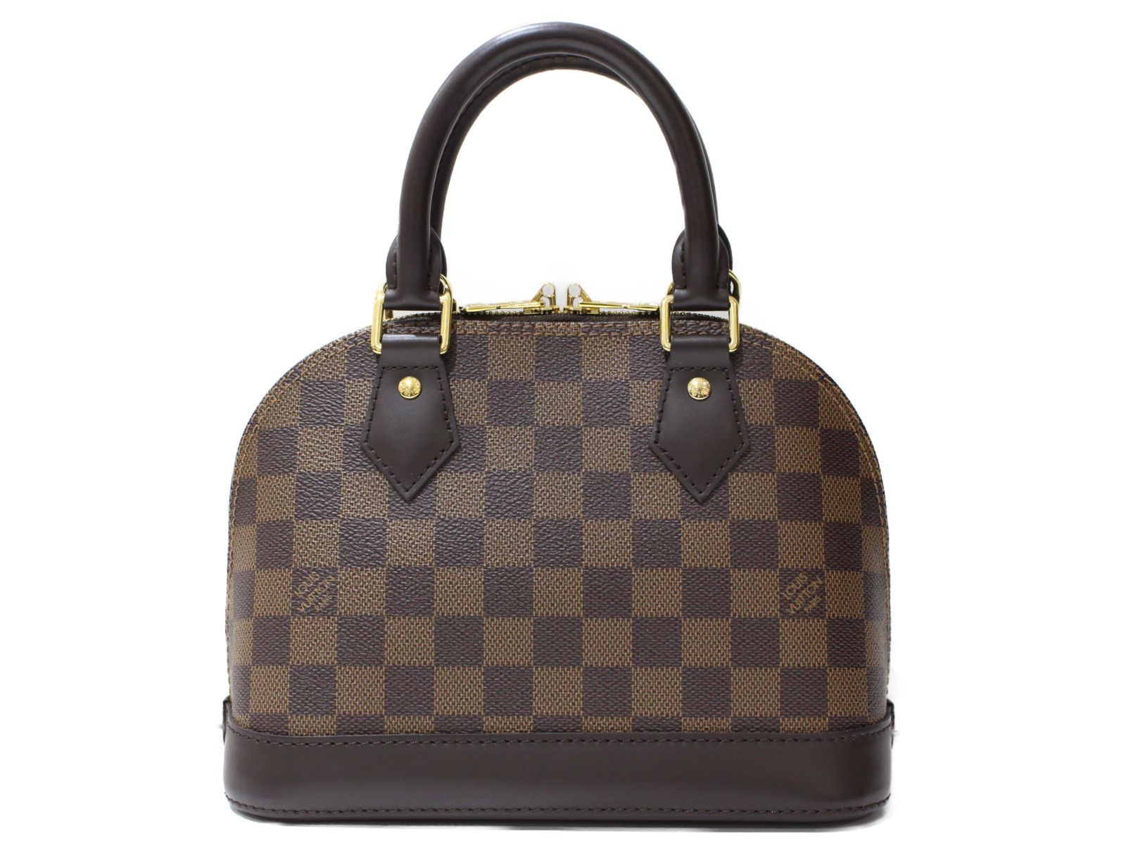 Louis Vuitton Alma BB Shoulder Bag Damier Ebene Brown