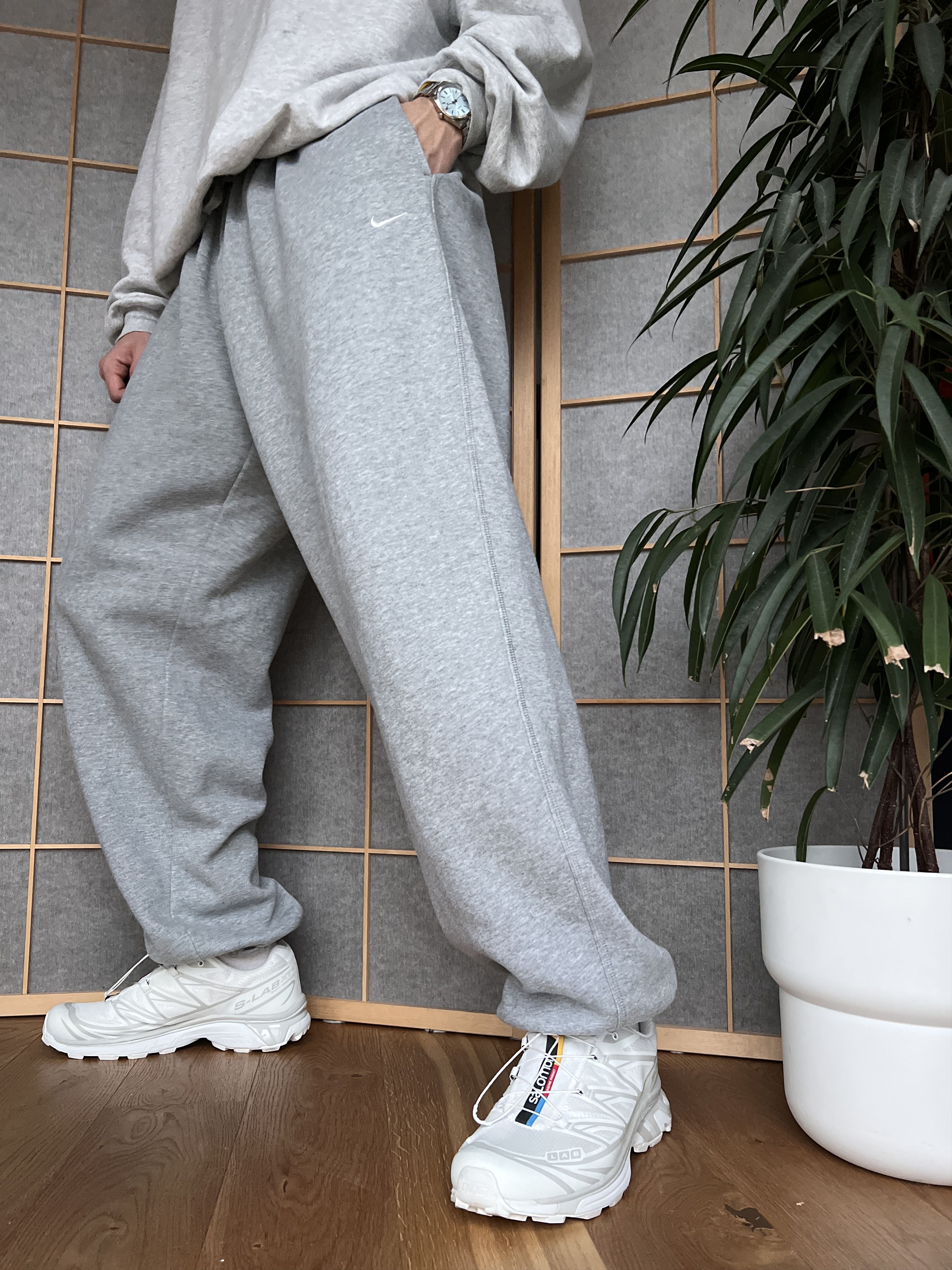 Nike Baggy Nike vintage 00s blanc wide sweatpants rap y2k joggers Size US 36 / EU 52 - 2 Thumbnail