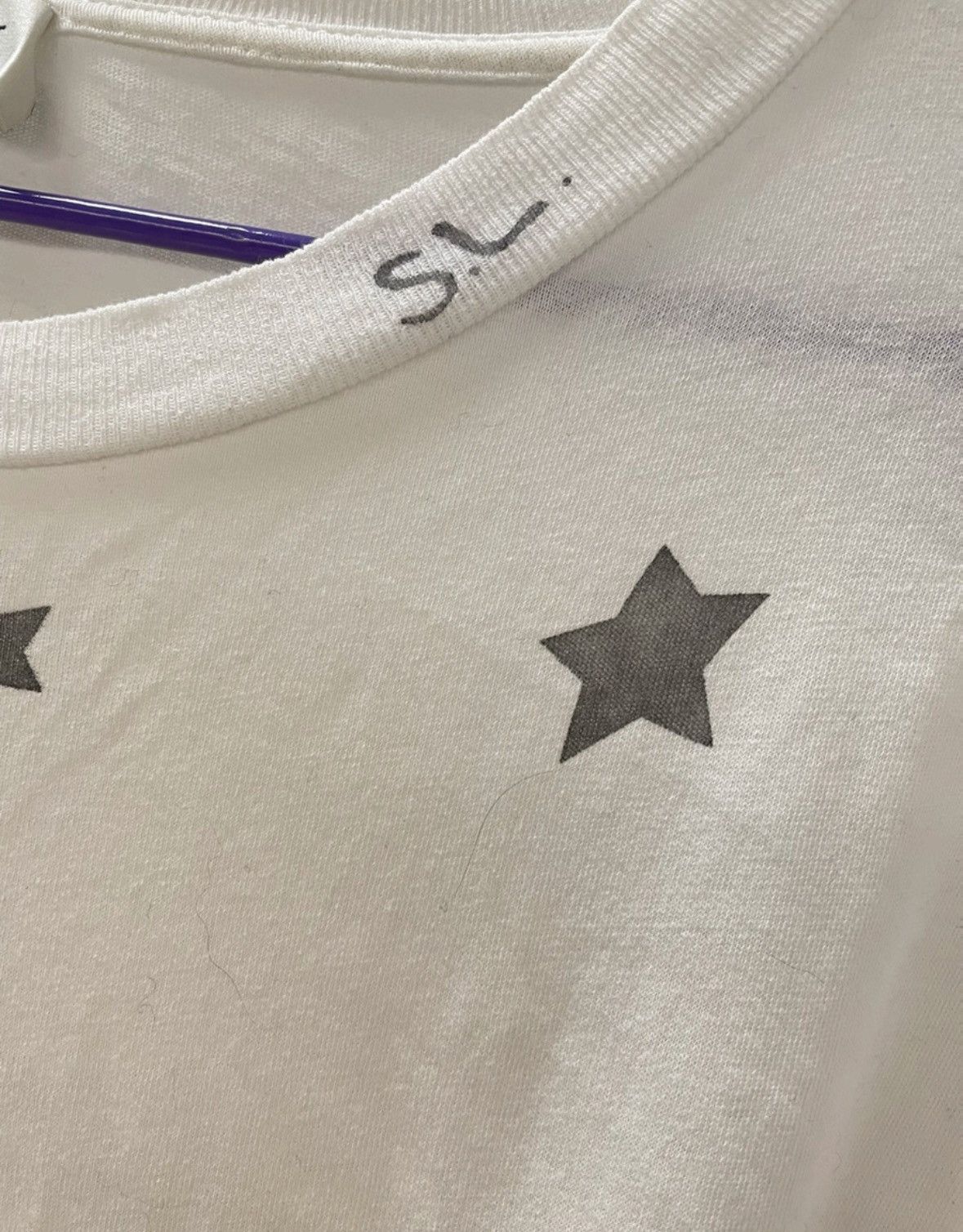 Saint Laurent Paris Saint Laurent Paris size os White Five-pointed Star Printe Size US M / EU 48-50 / 2 - 4 Thumbnail