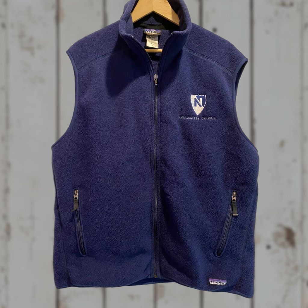 Patagonia PATAGONIA Synchilla Vest Ski Full Zip Navy Blue Mens XL Embroidered Fleece Winter Size US XL / EU 56 / 4 - 1 Thumbnail