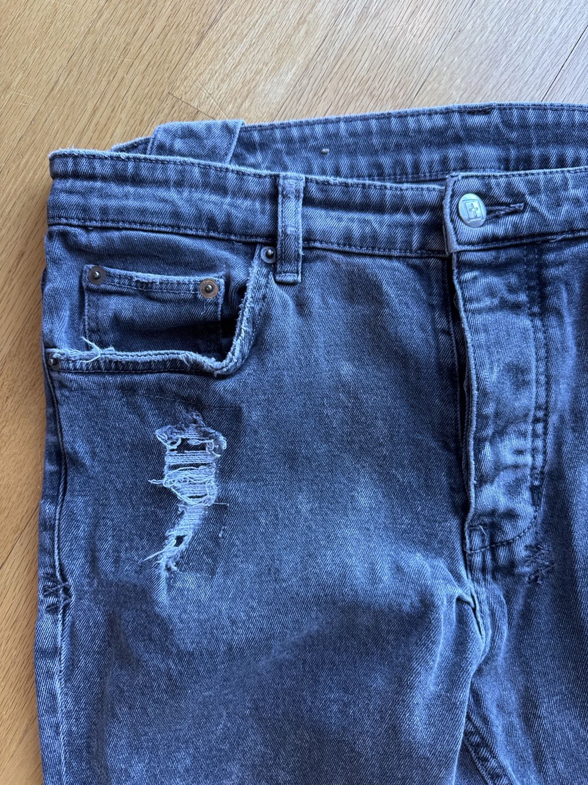 Ksubi Ksubi Distressed Skinny Denim Black Washed Size US 32 / EU 48 - 7 Thumbnail