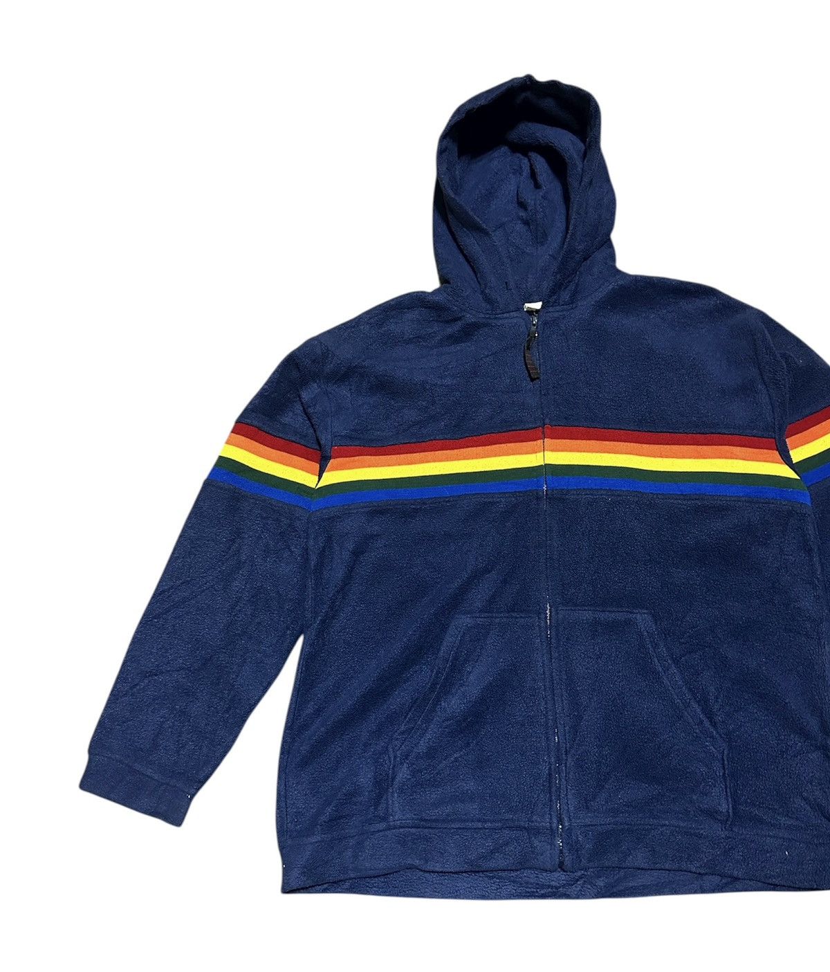 Vintage Vintage 80s Rainbow Hoodie Jacket Size US M / EU 48-50 / 2 - 2 Thumbnail