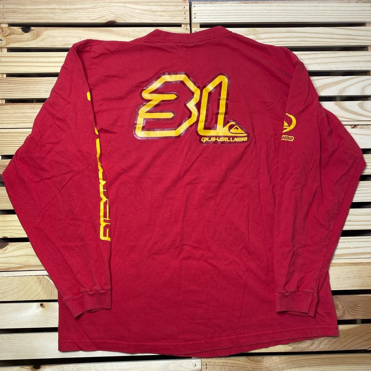 Quiksilver Vintage Quiksilver Red Surf Tee Size XL Size US XL / EU 56 / 4 - 2 Thumbnail