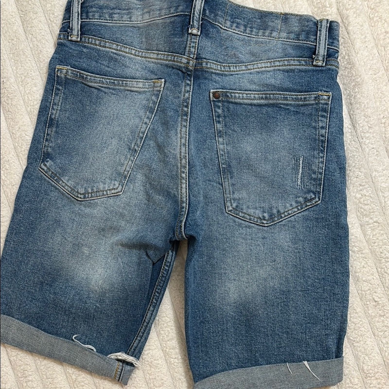 H&M H&M Size 28 - Blue Distressed Denim Shorts Size US 28 / EU 44 - 3 Thumbnail