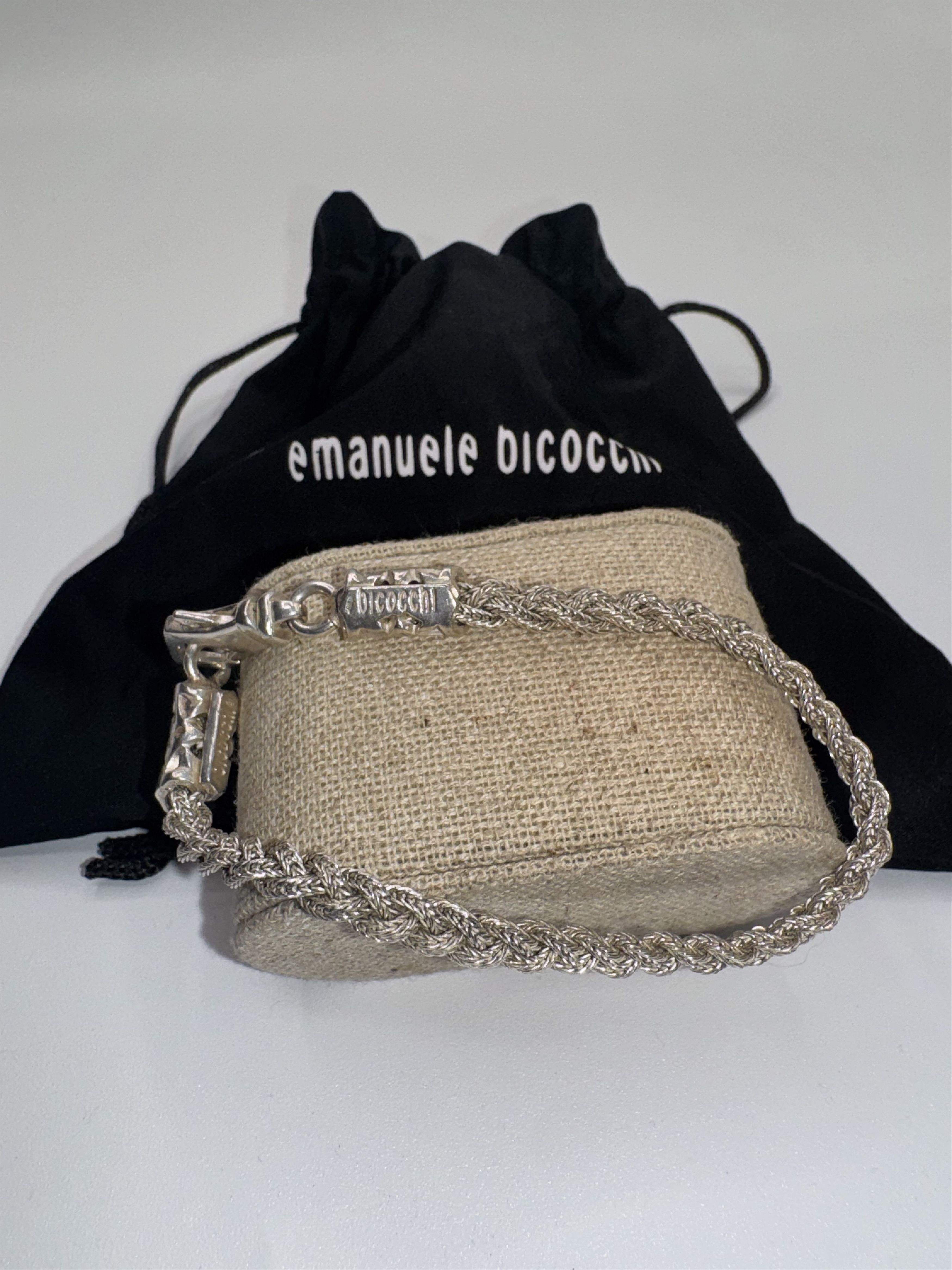 Emanuele Bicocchi Emanuele Bicocchi Silver Diamond Cut Bracelet Size ONE SIZE - 4 Thumbnail