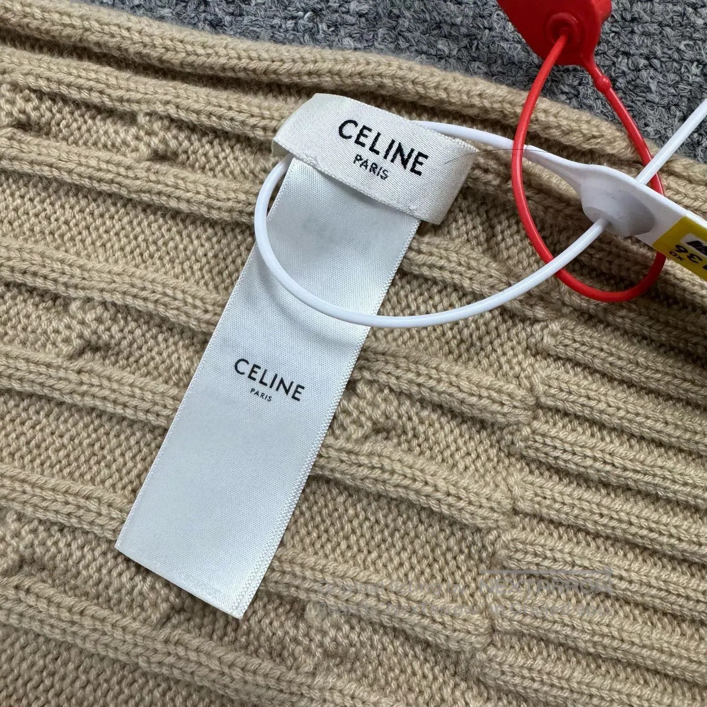 Celine CELINE Embroidered logo; jacquard knit scarf| Size ONE SIZE - 5 Thumbnail