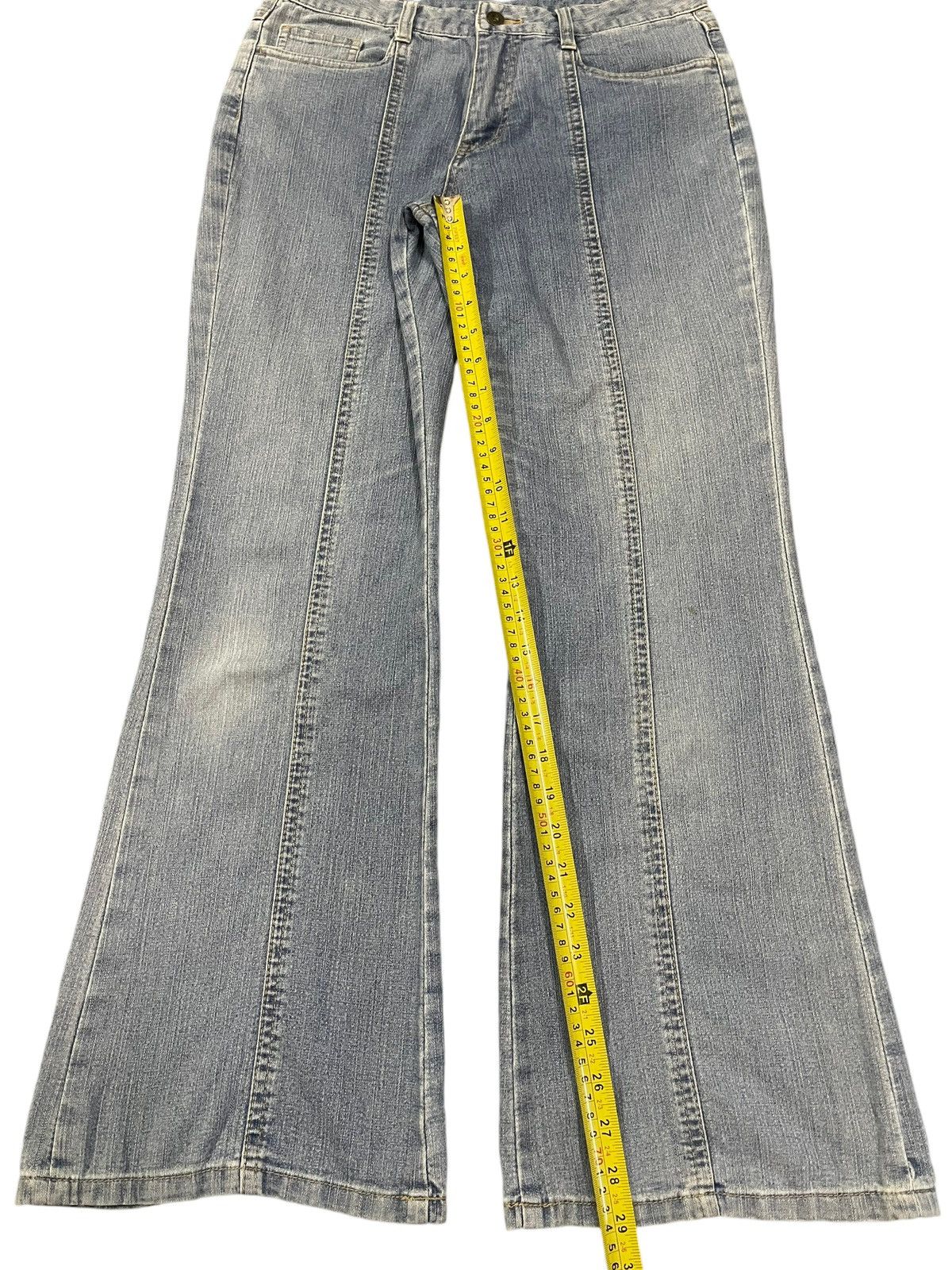 Hysteric Glamour Vintage Japanese Brand Blue Wash Style Wide Leg Jeans Size US 30 / EU 46 - 13 Thumbnail
