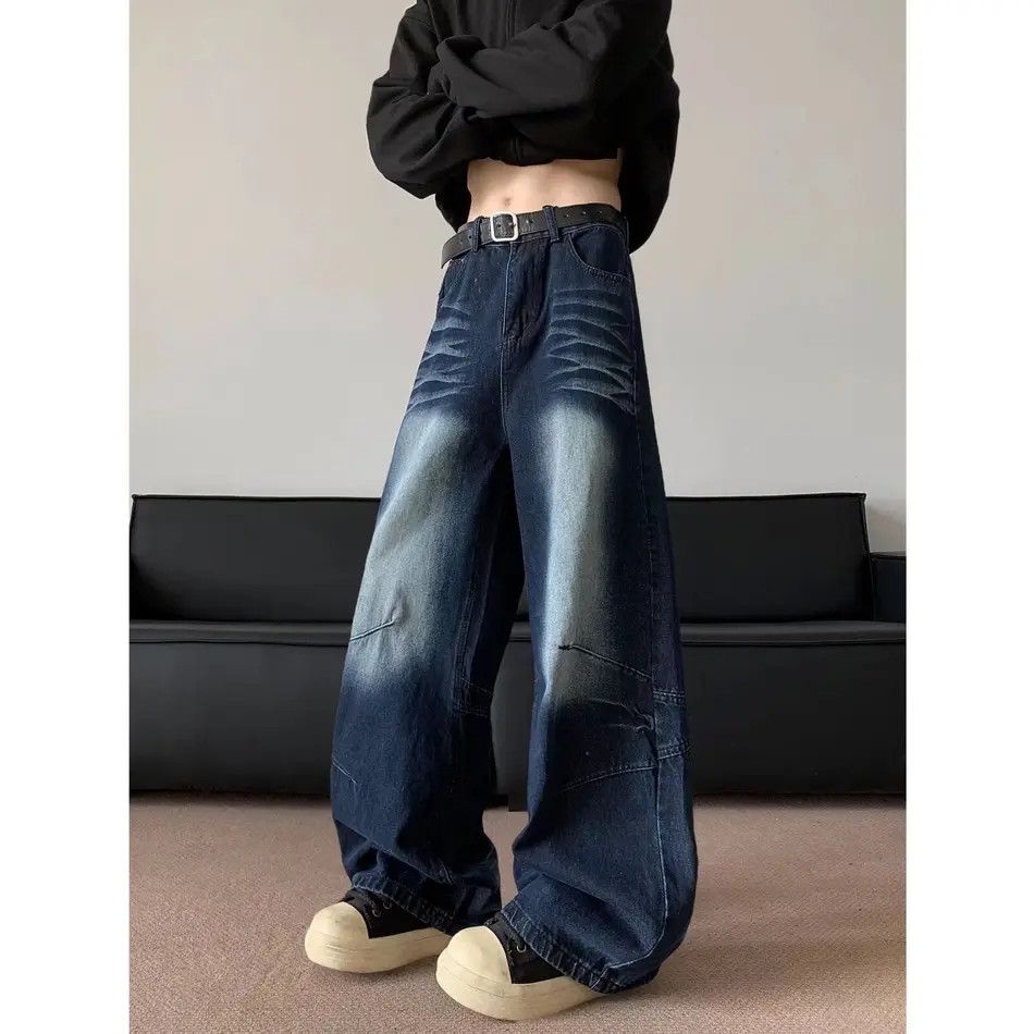 Japanese Brand Retro loose high street straight leg jeans Size US 32 / EU 48 - 2 Thumbnail