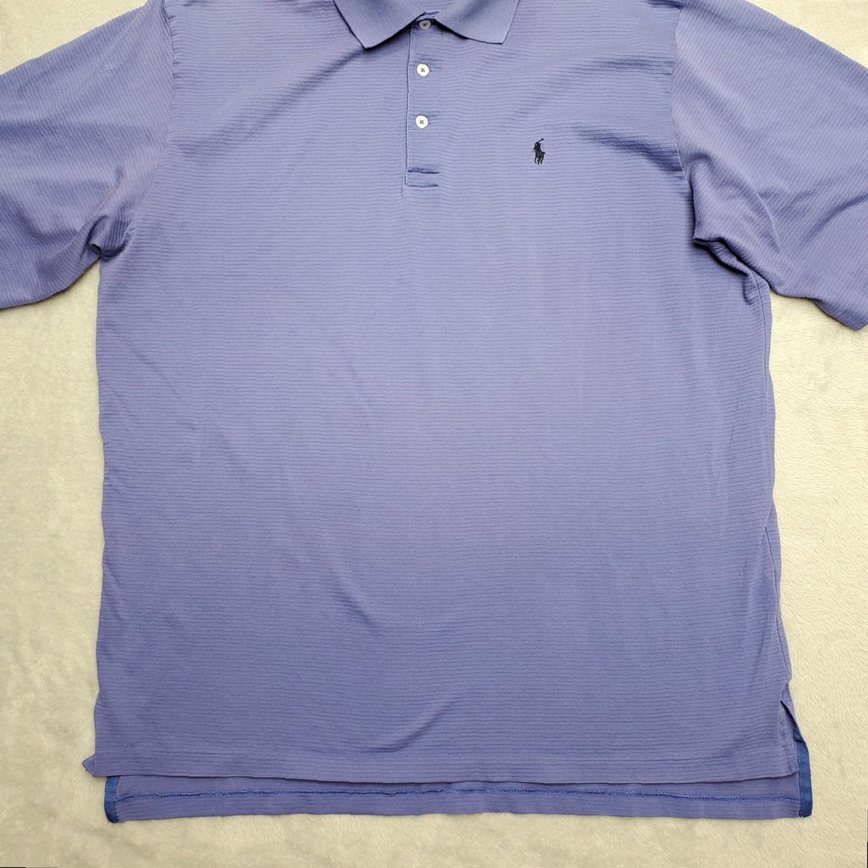 Polo Ralph Lauren Polo Ralph Lauren Shirt Men XL Blue Ribbed 100% Pima Cotton Casual Polo Shirt Size US XL / EU 56 / 4 - 3 Thumbnail