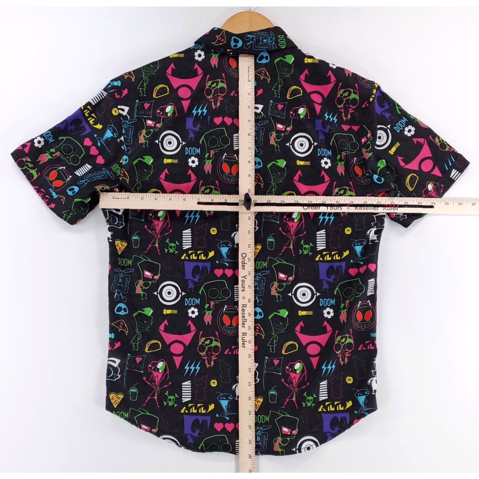 Nickelodeon RSVLTS x Nickelodeon Invaders Zim Button Down Shirt Short Sleeve Mens M Multicolor AOP Shirt Size US M / EU 48-50 / 2 - 6 Thumbnail