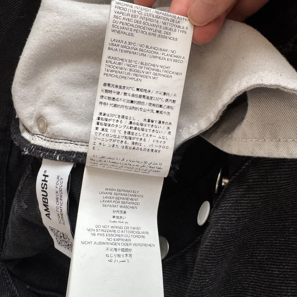 Ambush Design AMBUSH Black Denim Jeans Size US 32 / EU 48 - 8 Thumbnail