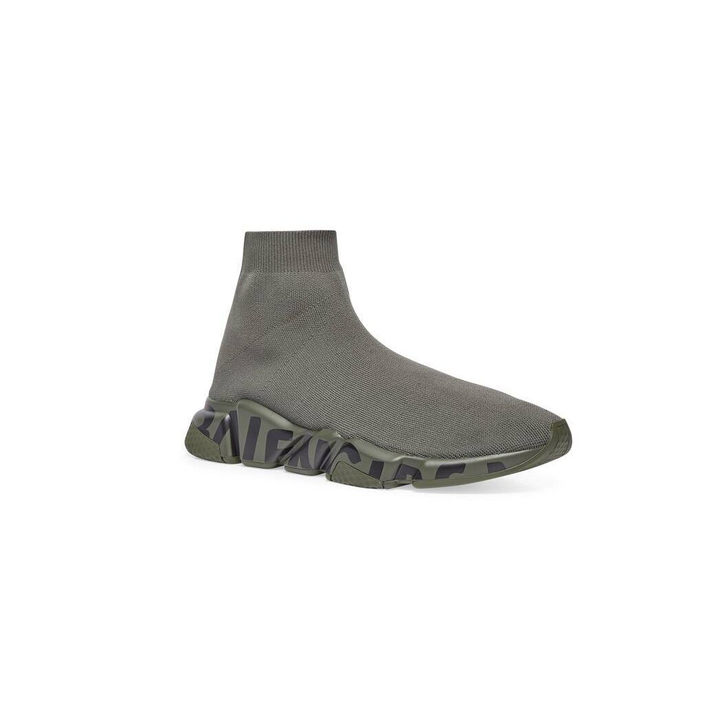 Balenciaga o1mt1gz0924 Speed Recycled Knit Graffiti Sneaker in Green Size US 9 / EU 42 - 2 Thumbnail