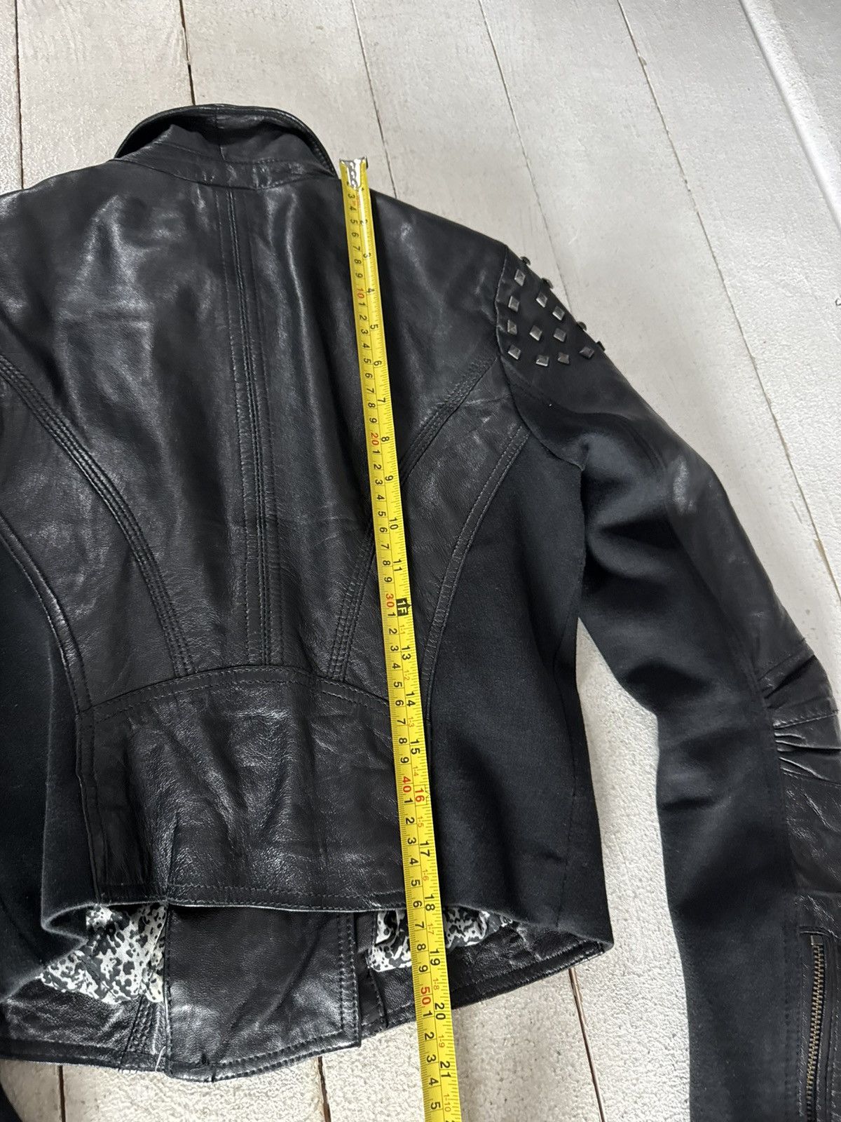 Genuine Leather Vintage Punk Rock Avant Garde Gothic Bomber Leather Jacket Size S / US 4 / IT 40 - 20 Thumbnail