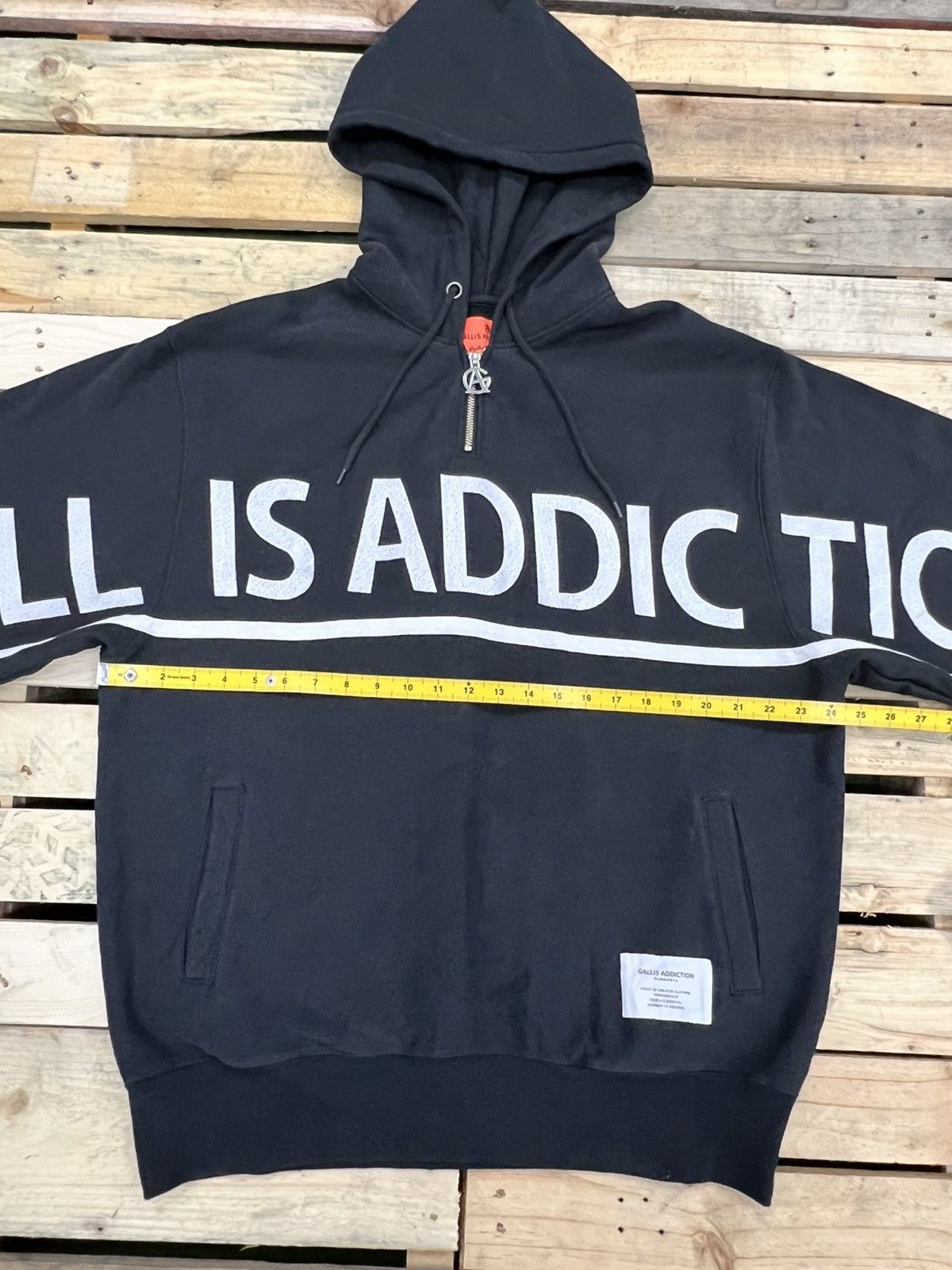 Japanese Brand GALLIS ADDICTION BIG SPELLOUT HOODIE Size US L / EU 52-54 / 3 - 3 Thumbnail